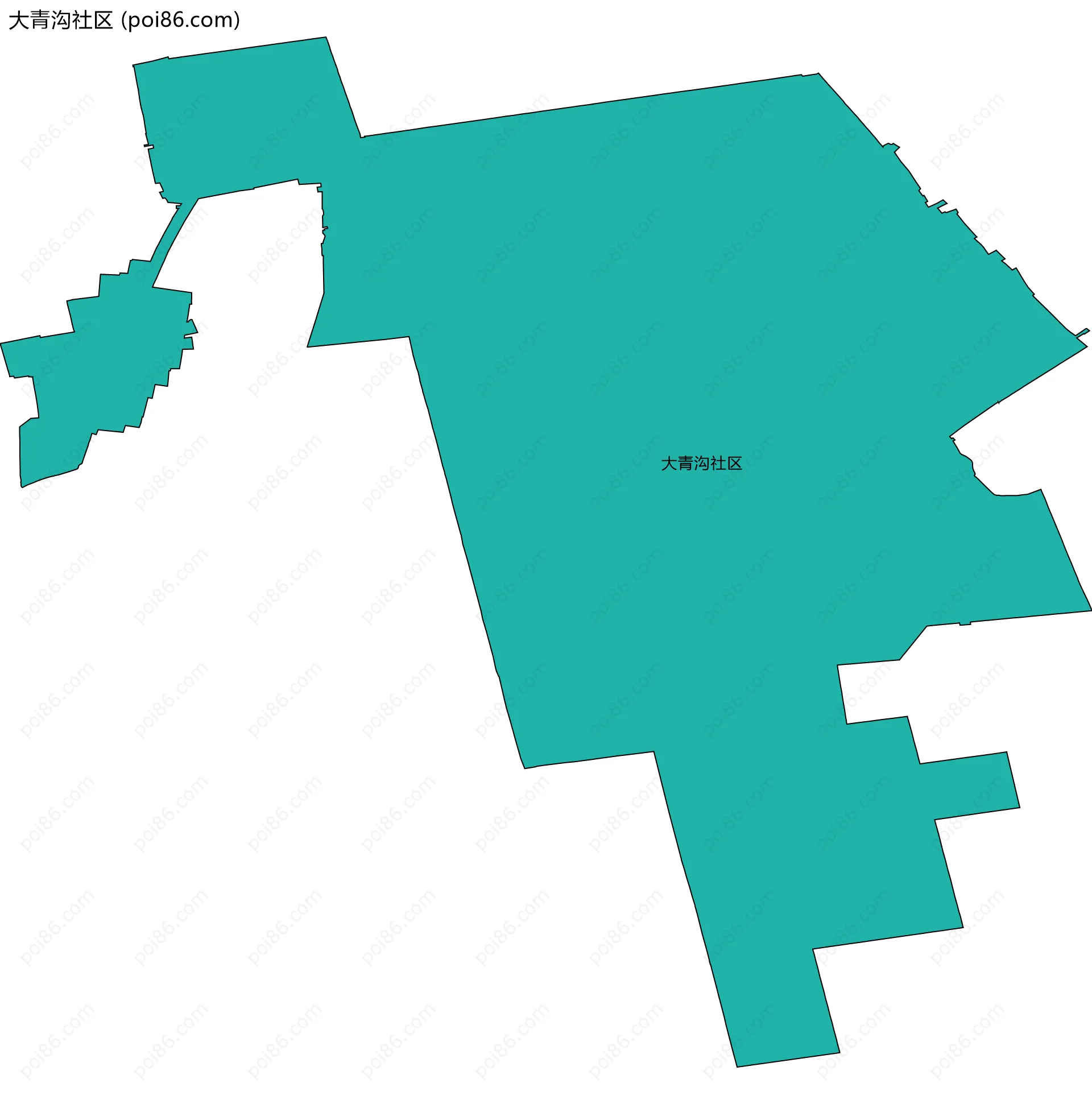 大青沟社区边界地图