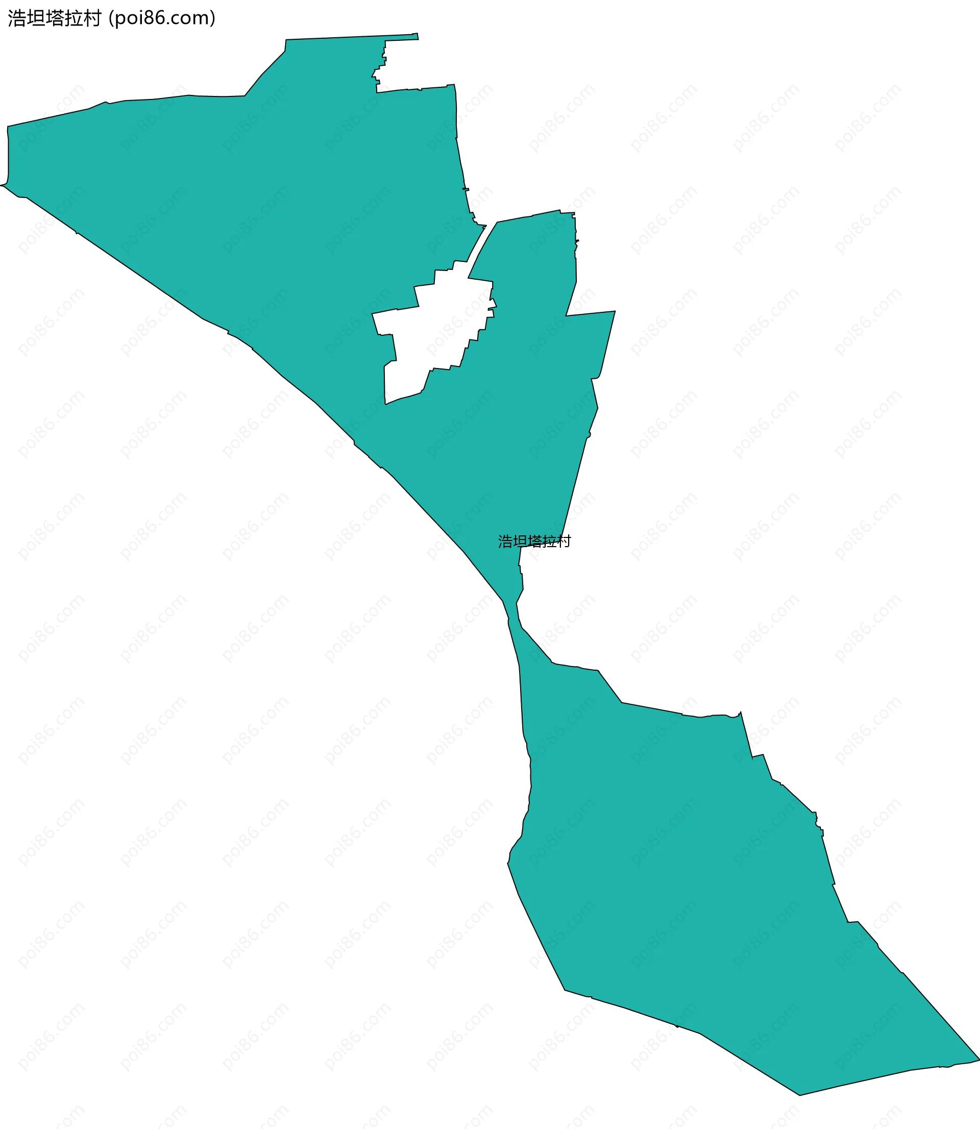 浩坦塔拉村边界地图