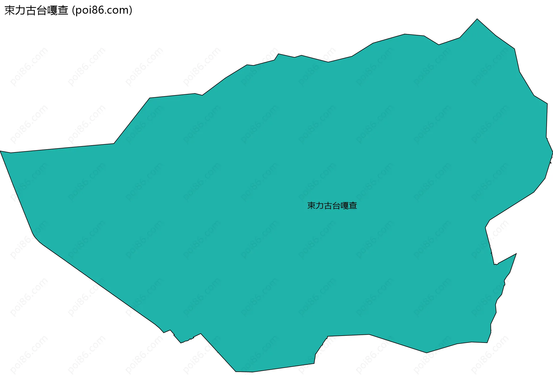 束力古台嘎查边界地图