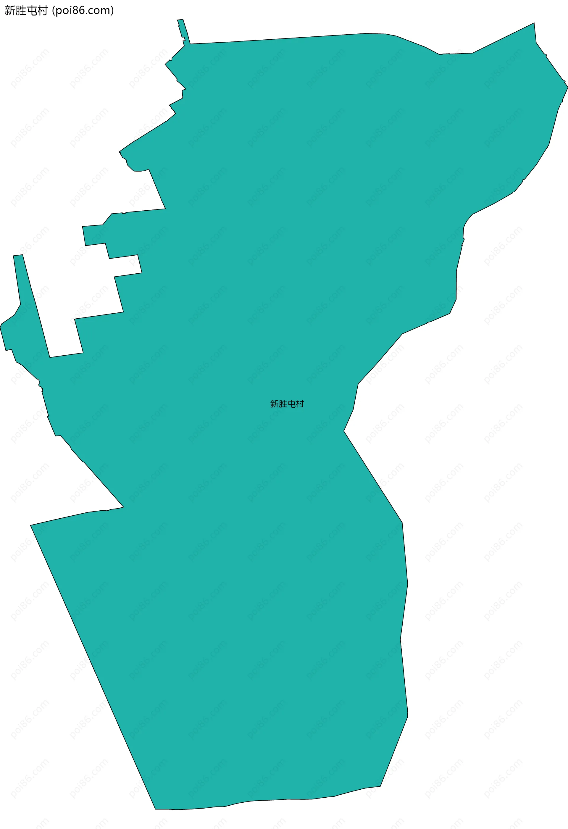 新胜屯村边界地图