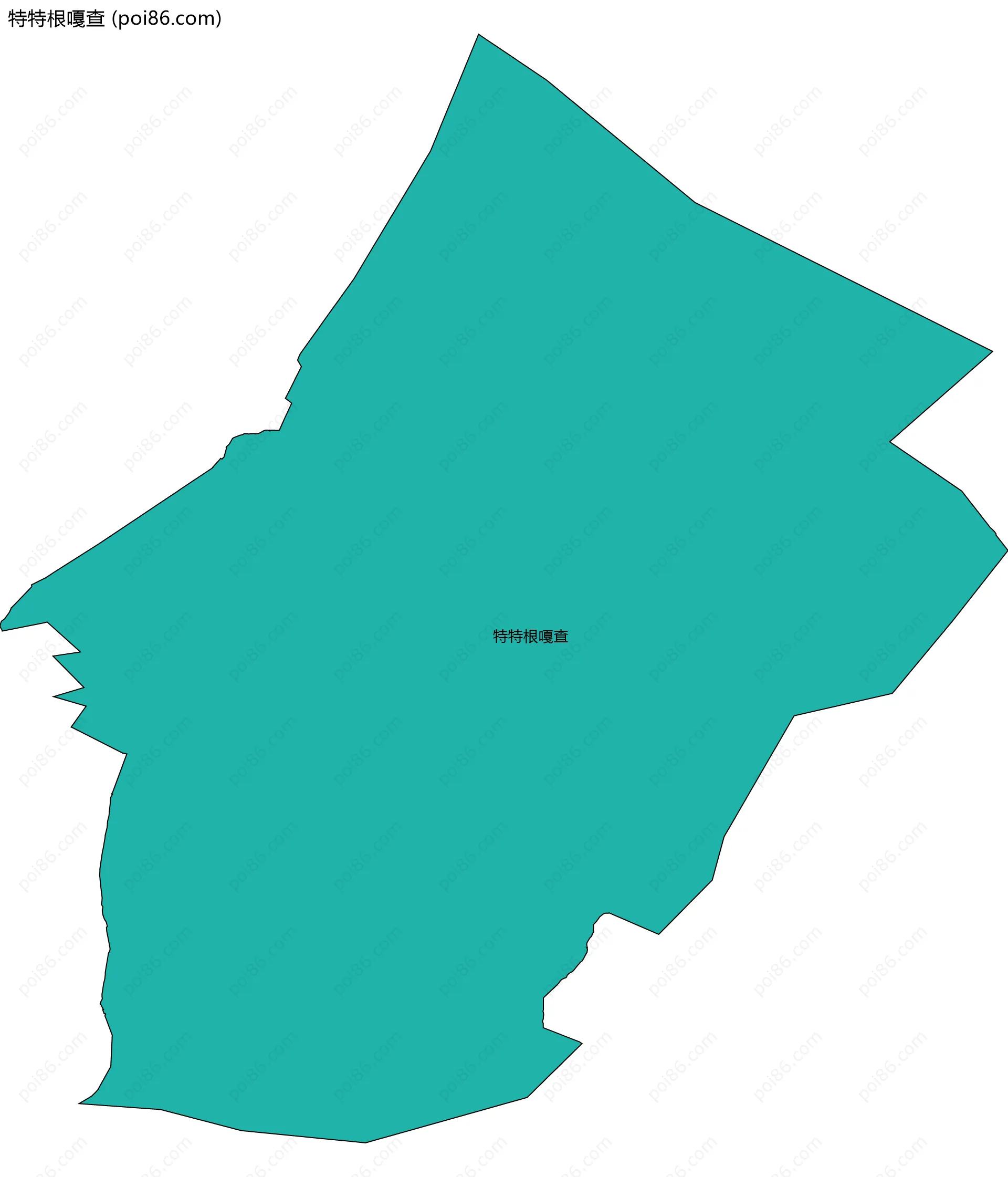 特特根嘎查边界地图