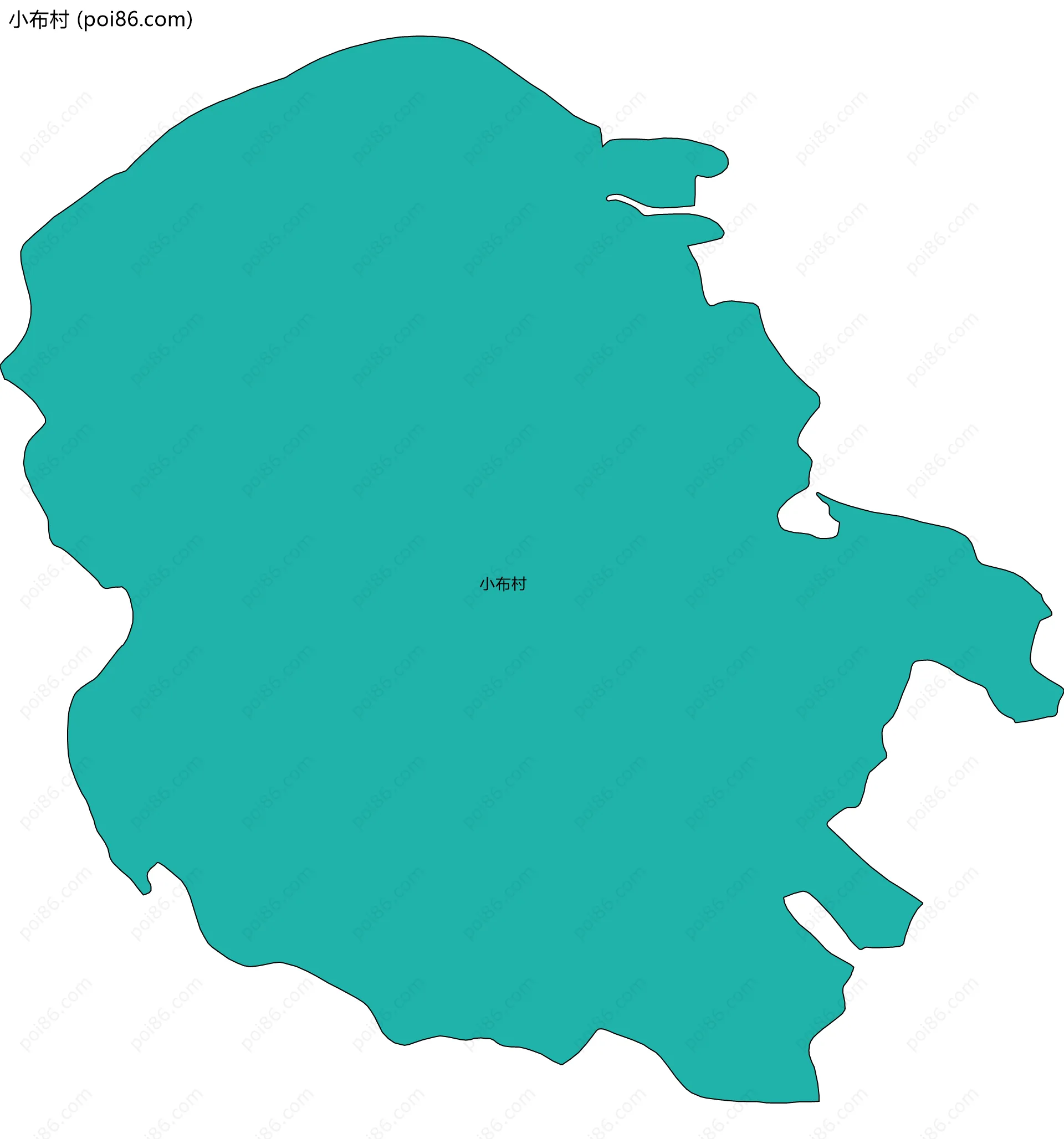 小布村边界地图