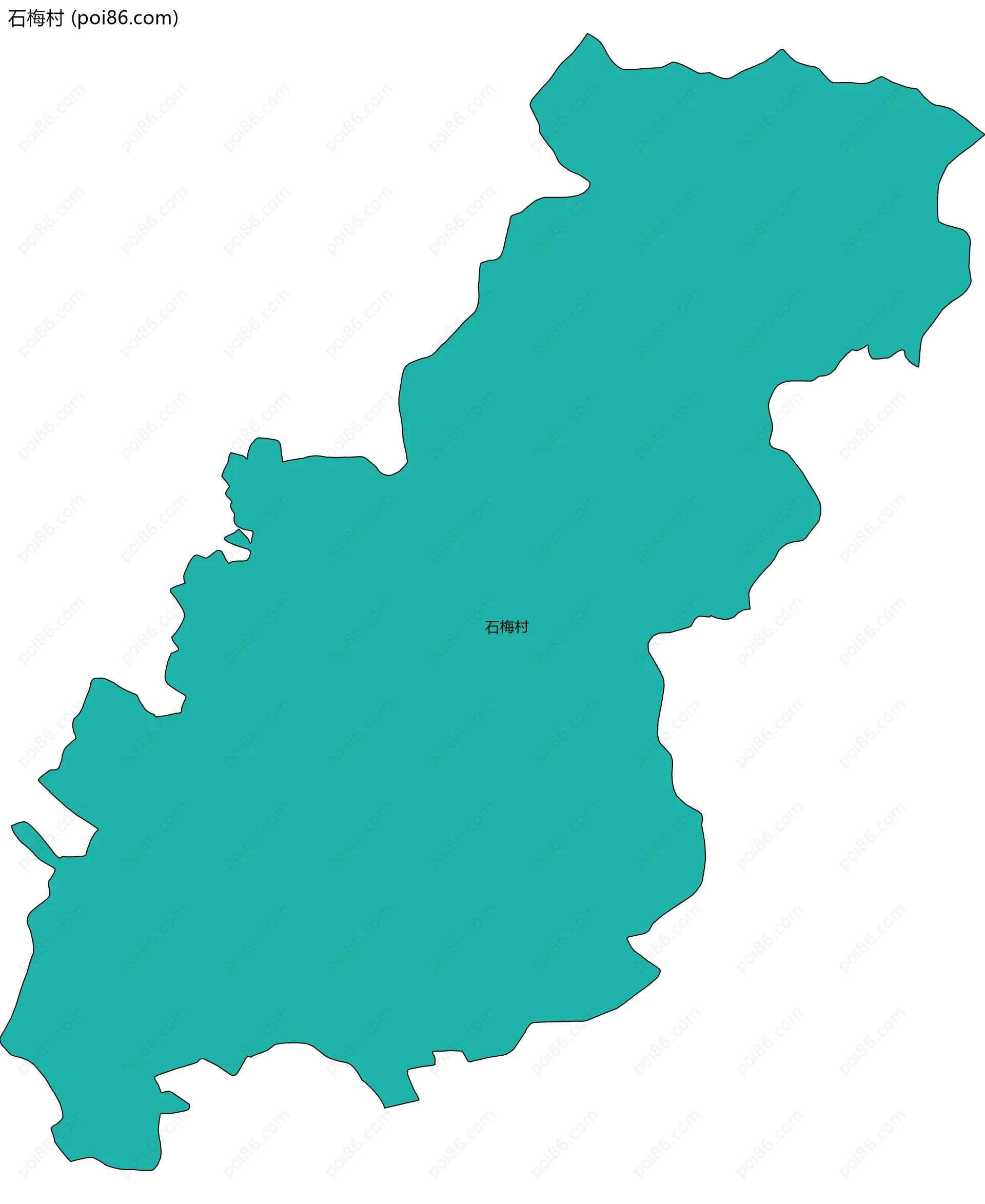 石梅村边界地图