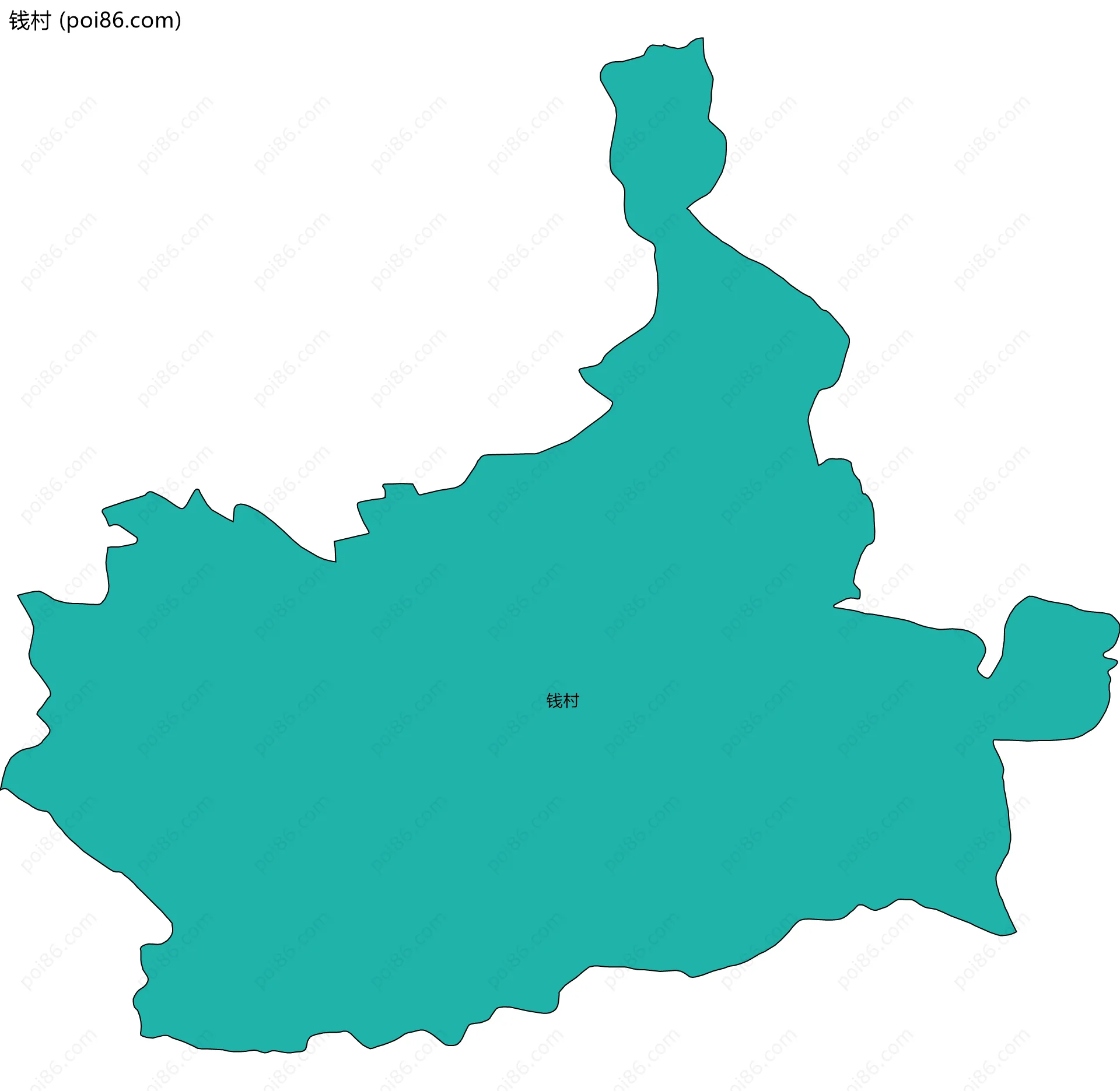 钱村边界地图