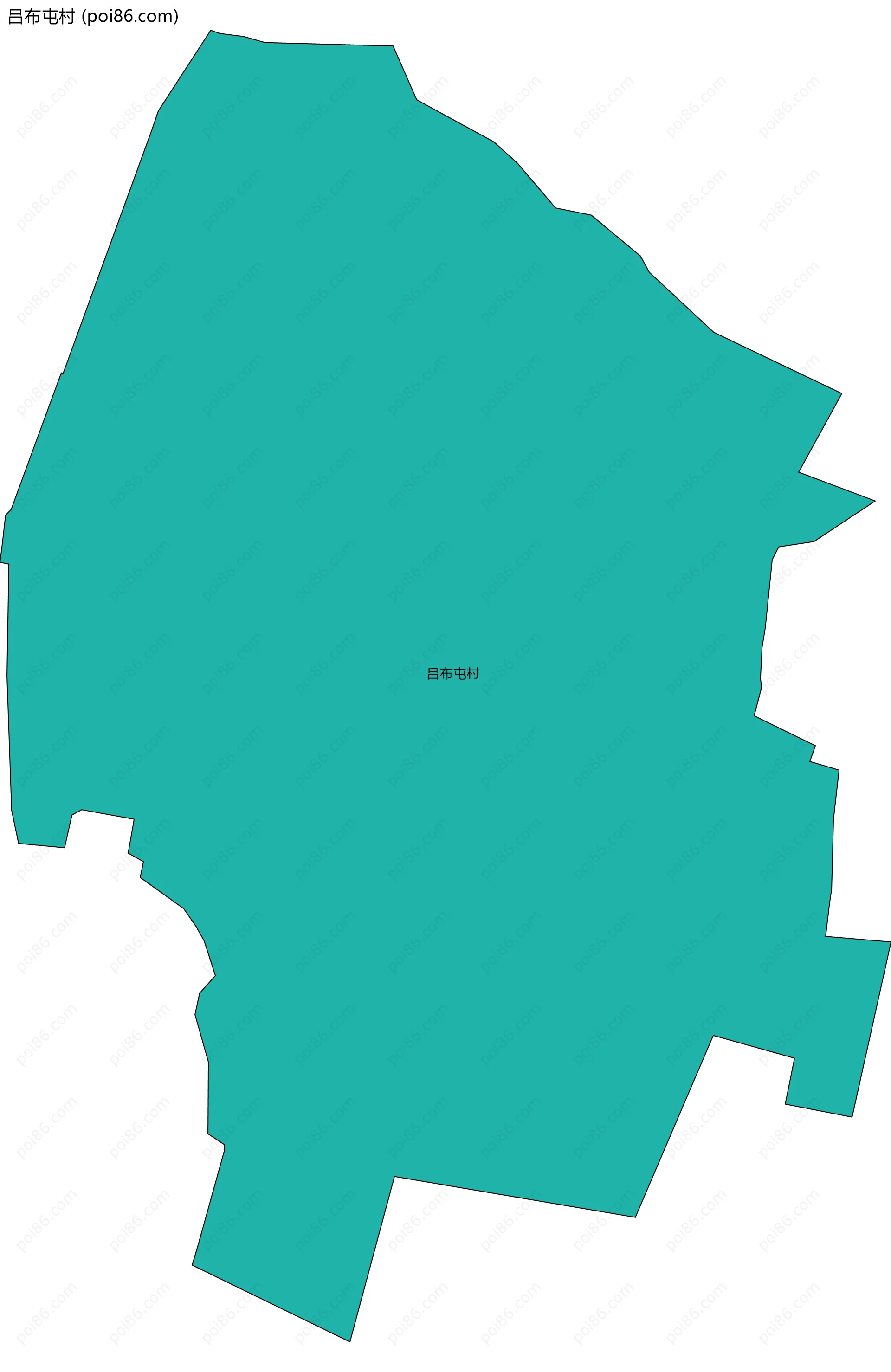 吕布屯村边界地图