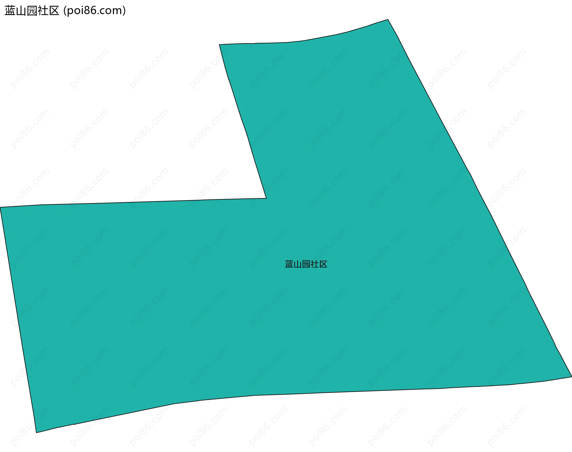 蓝山园社区边界地图
