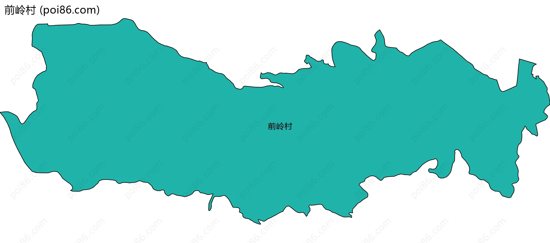 前岭村边界地图