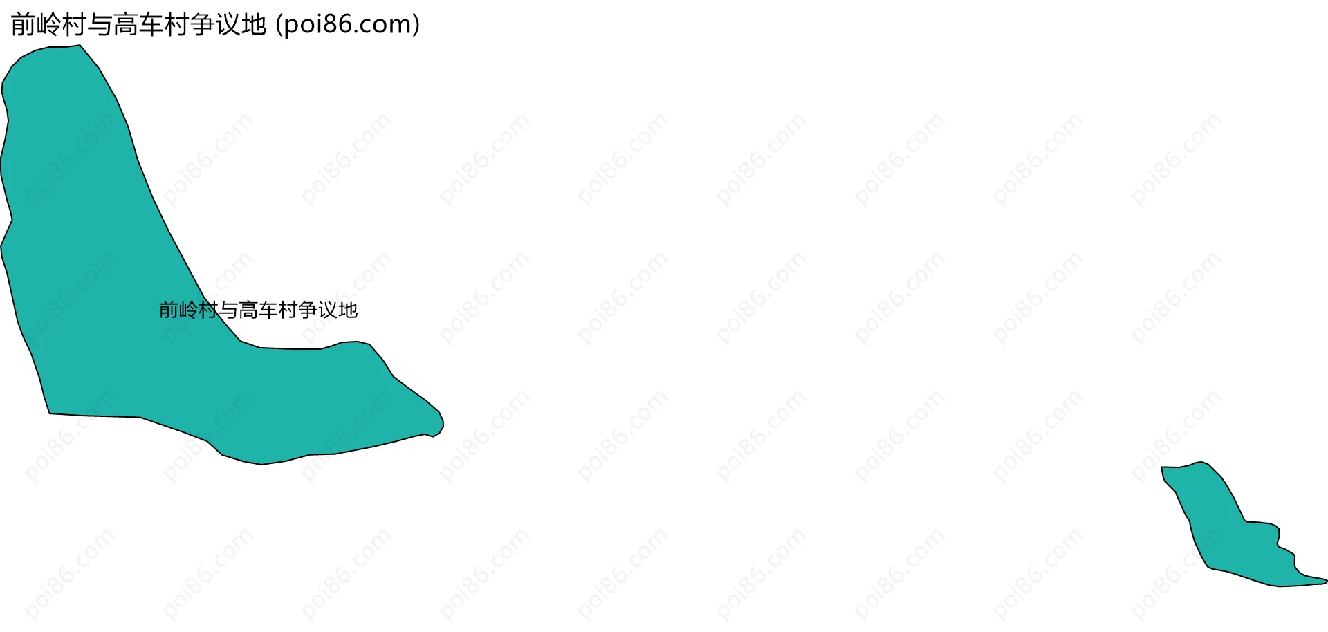 前岭村与高车村争议地边界地图