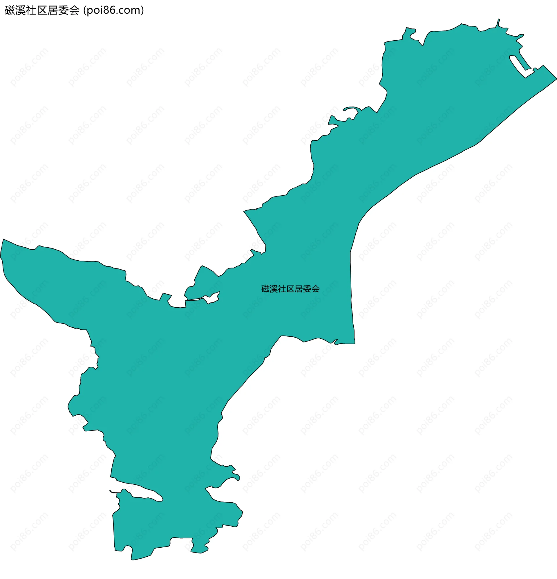 磁溪社区居委会边界地图