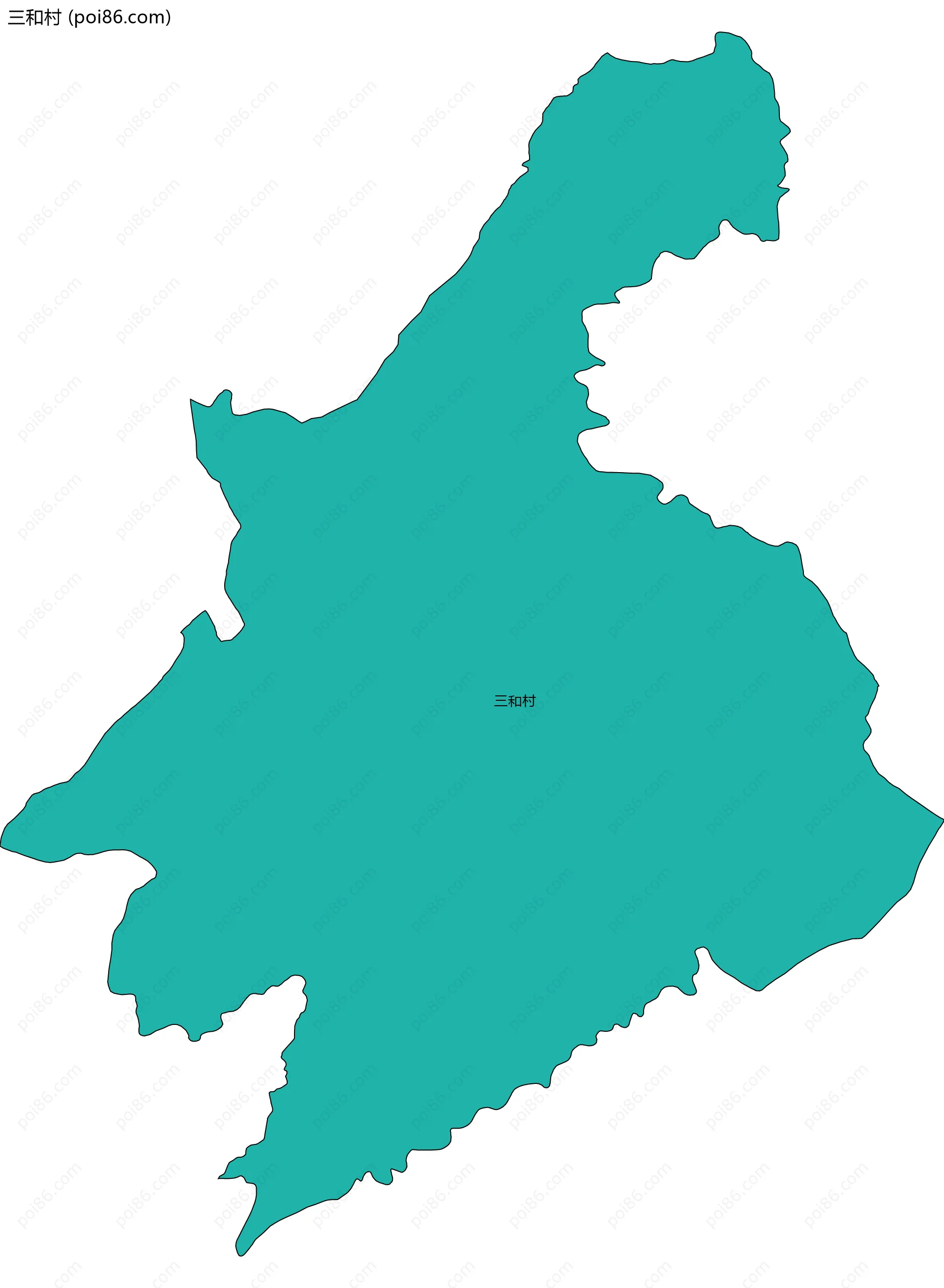 三和村边界地图