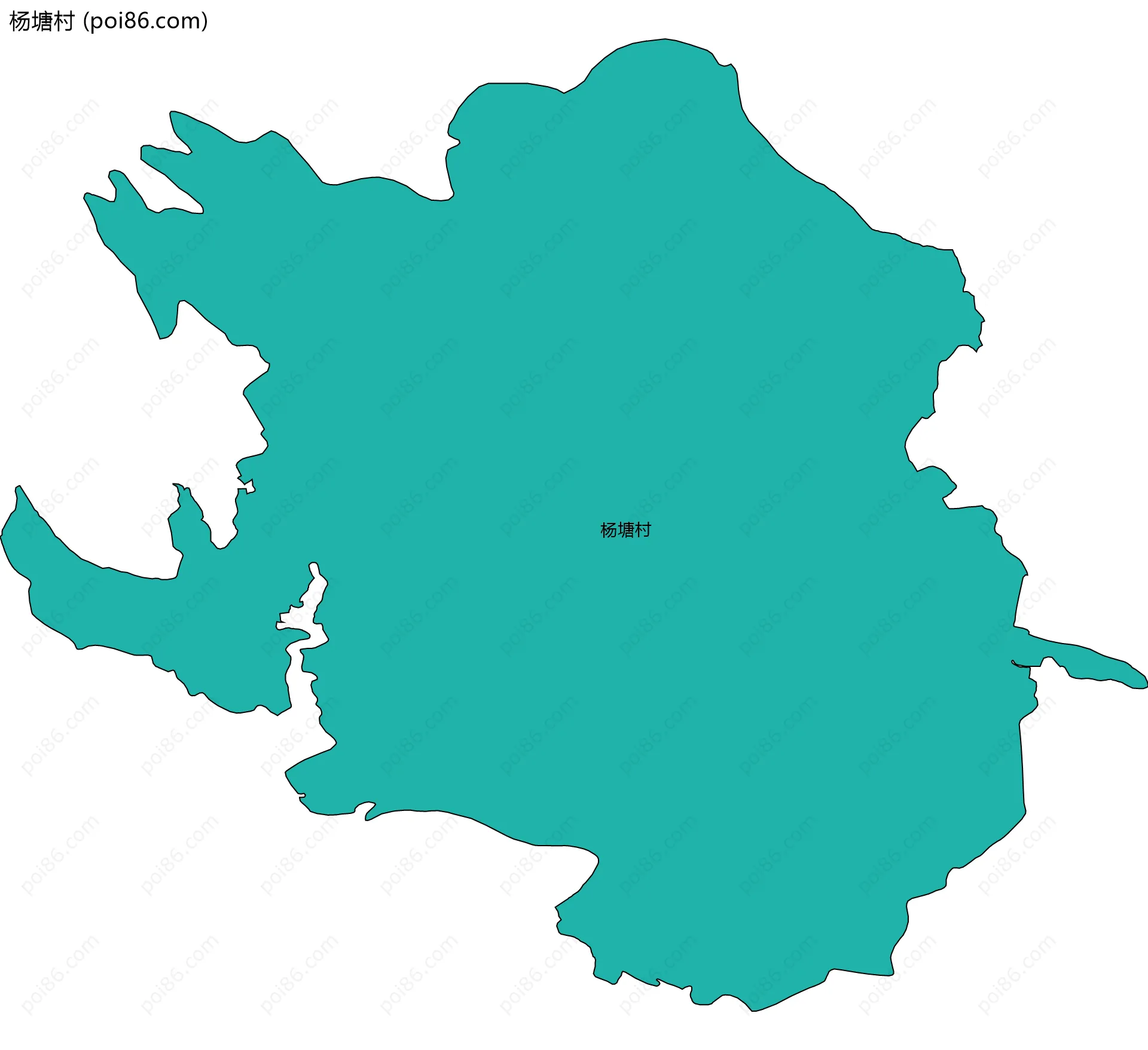 杨塘村边界地图