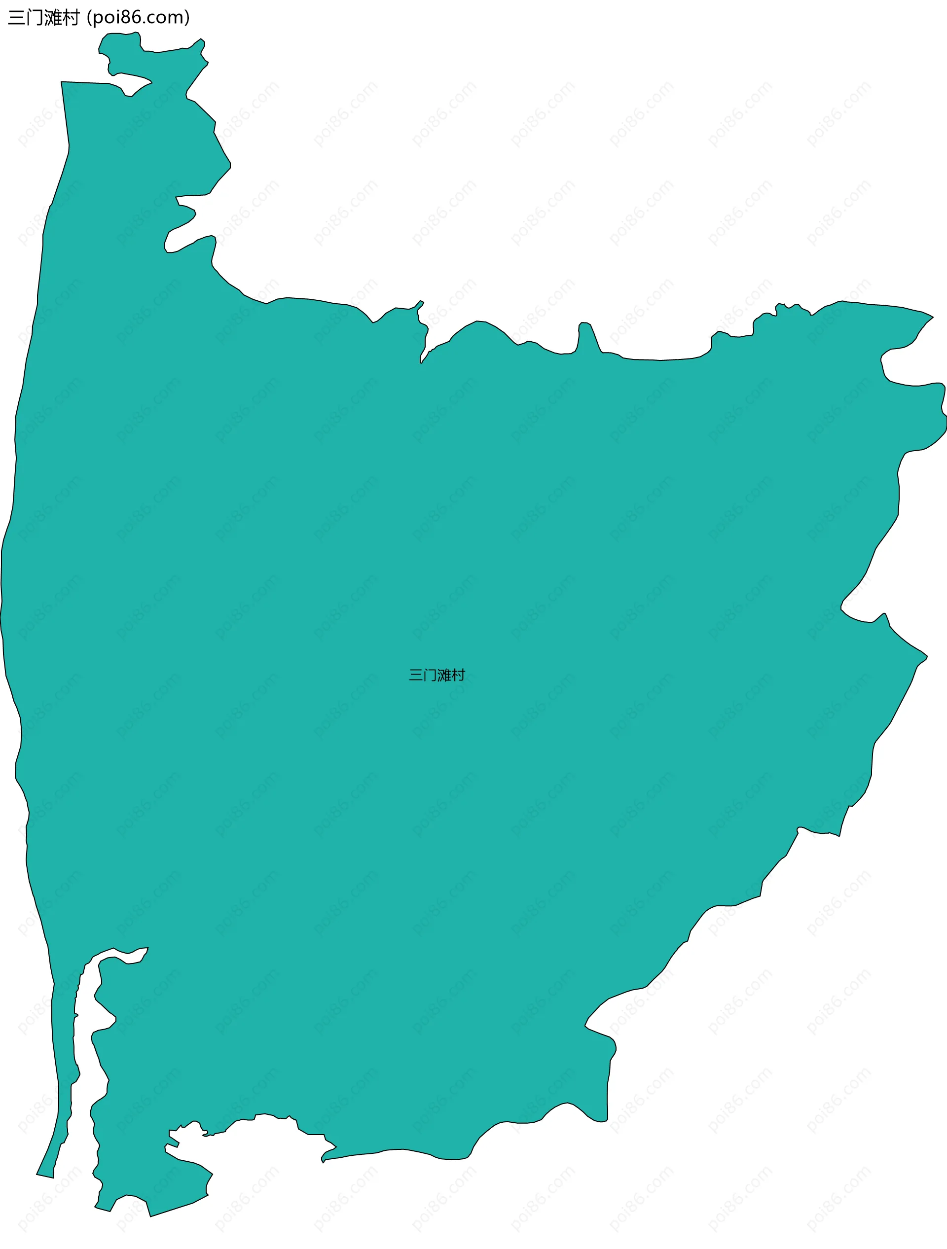 三门滩村边界地图