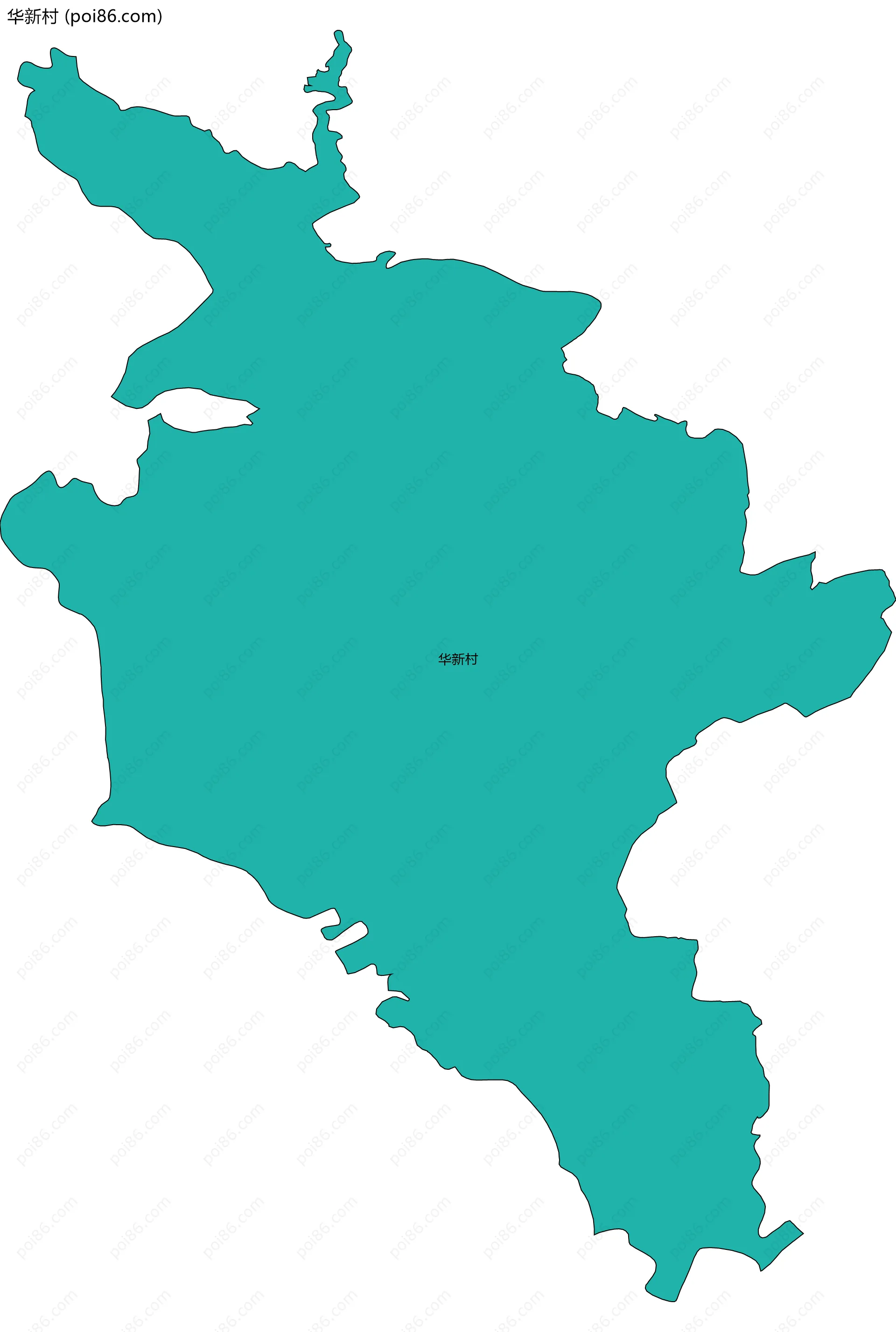 华新村边界地图