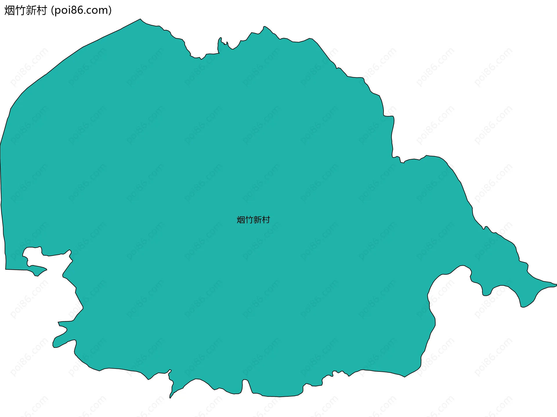 烟竹新村边界地图