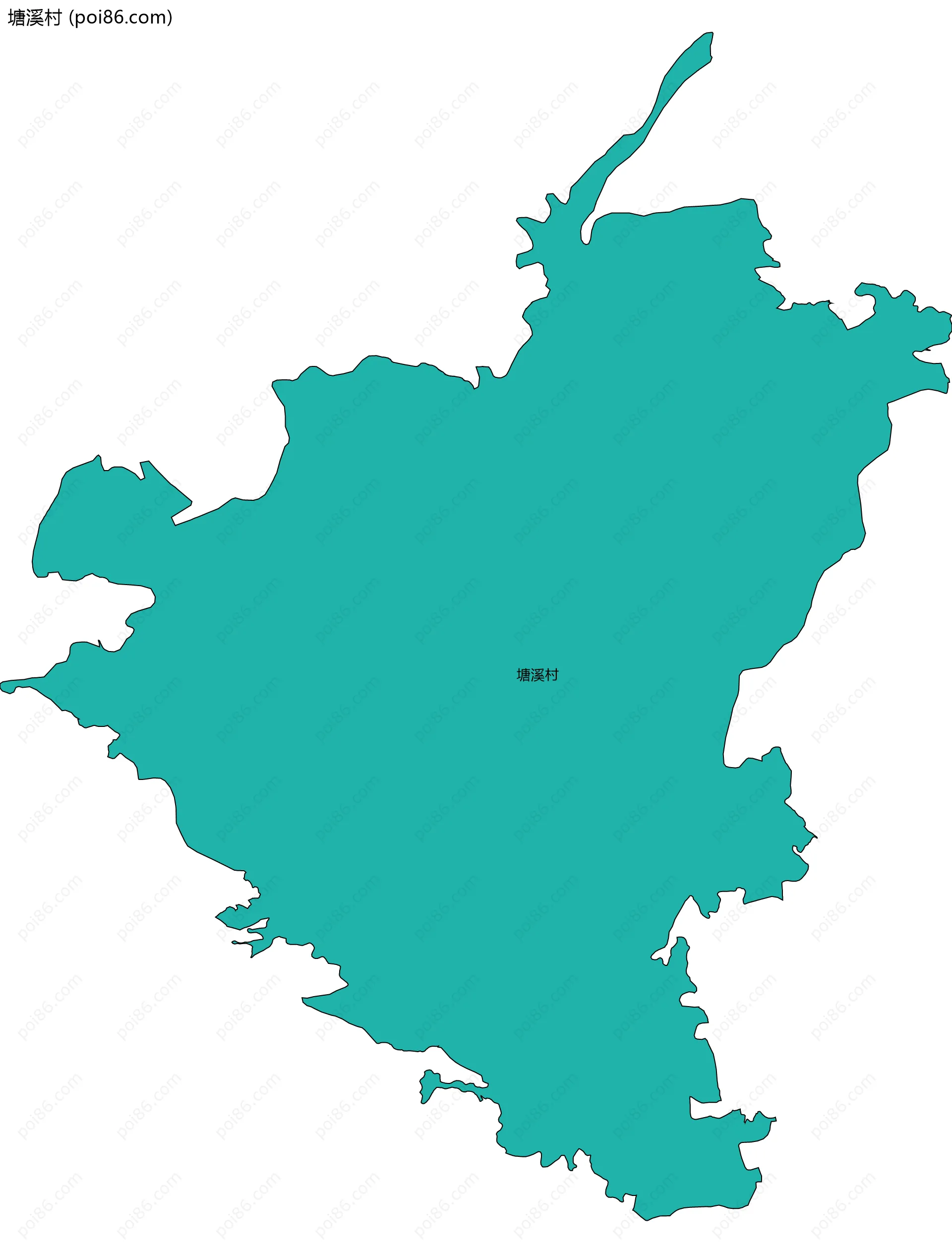 塘溪村边界地图