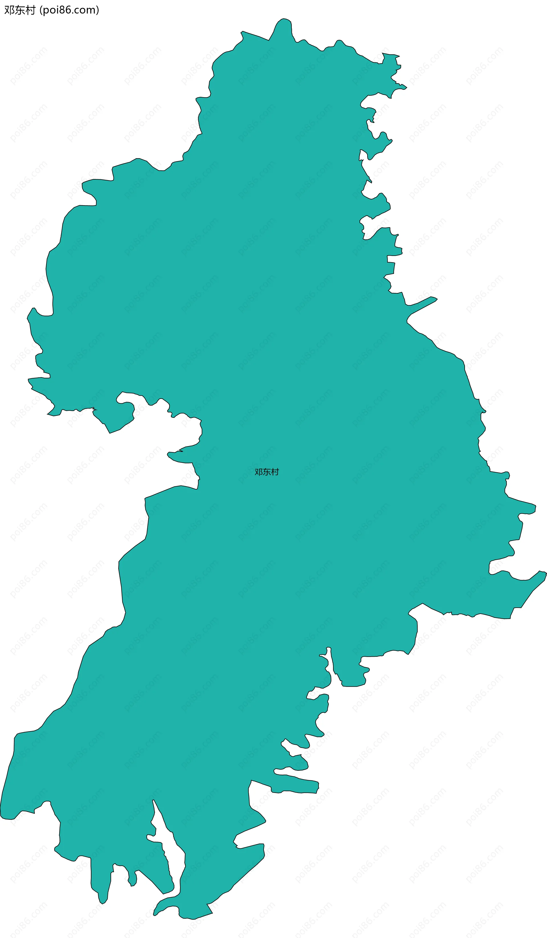 邓东村边界地图