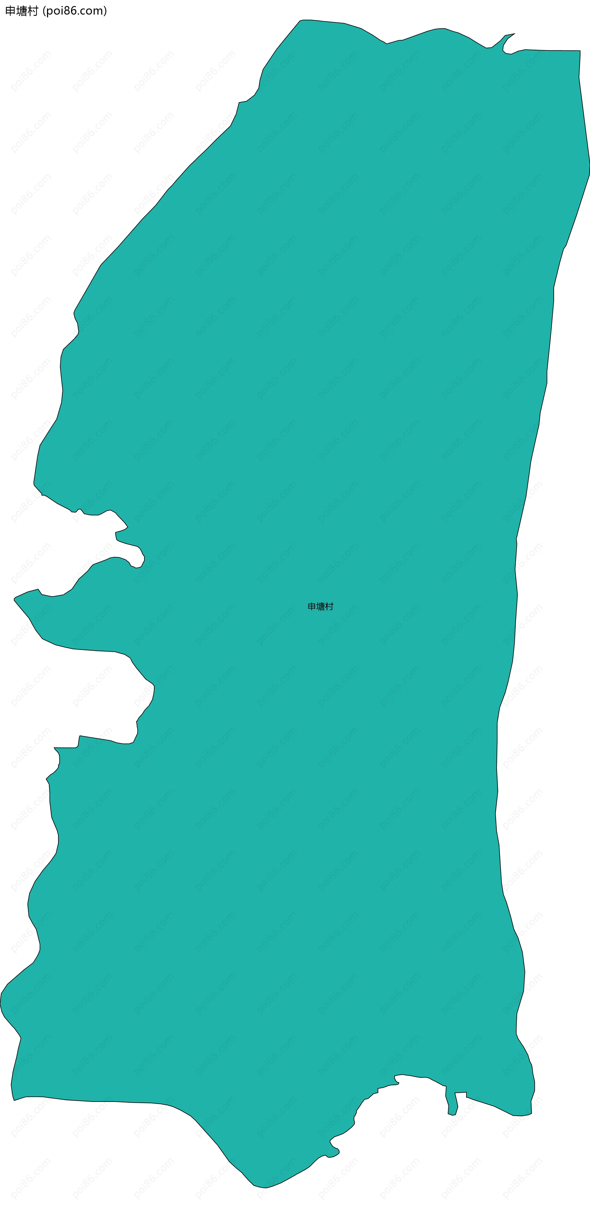 申塘村边界地图