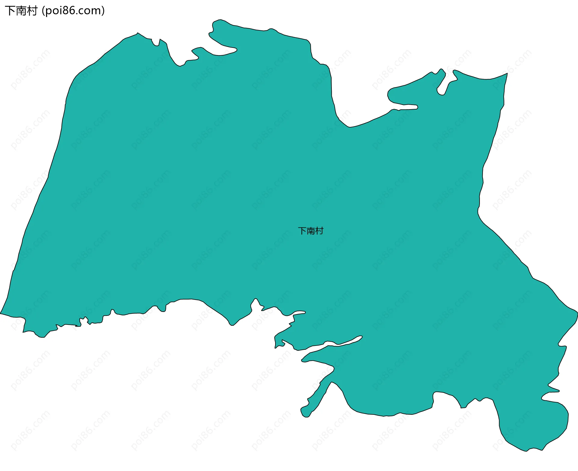 下南村边界地图