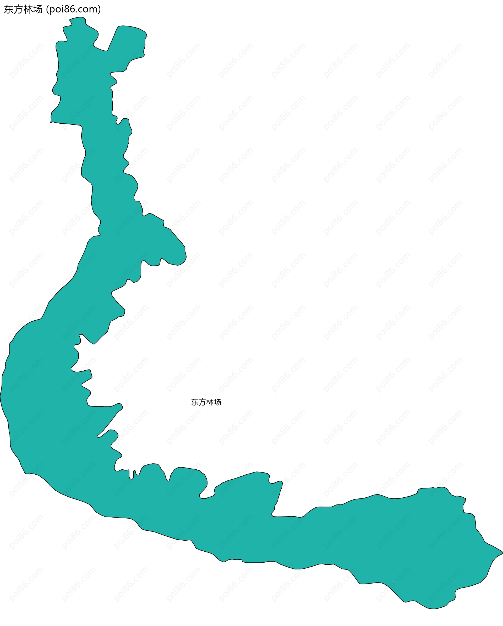 东方林场边界地图