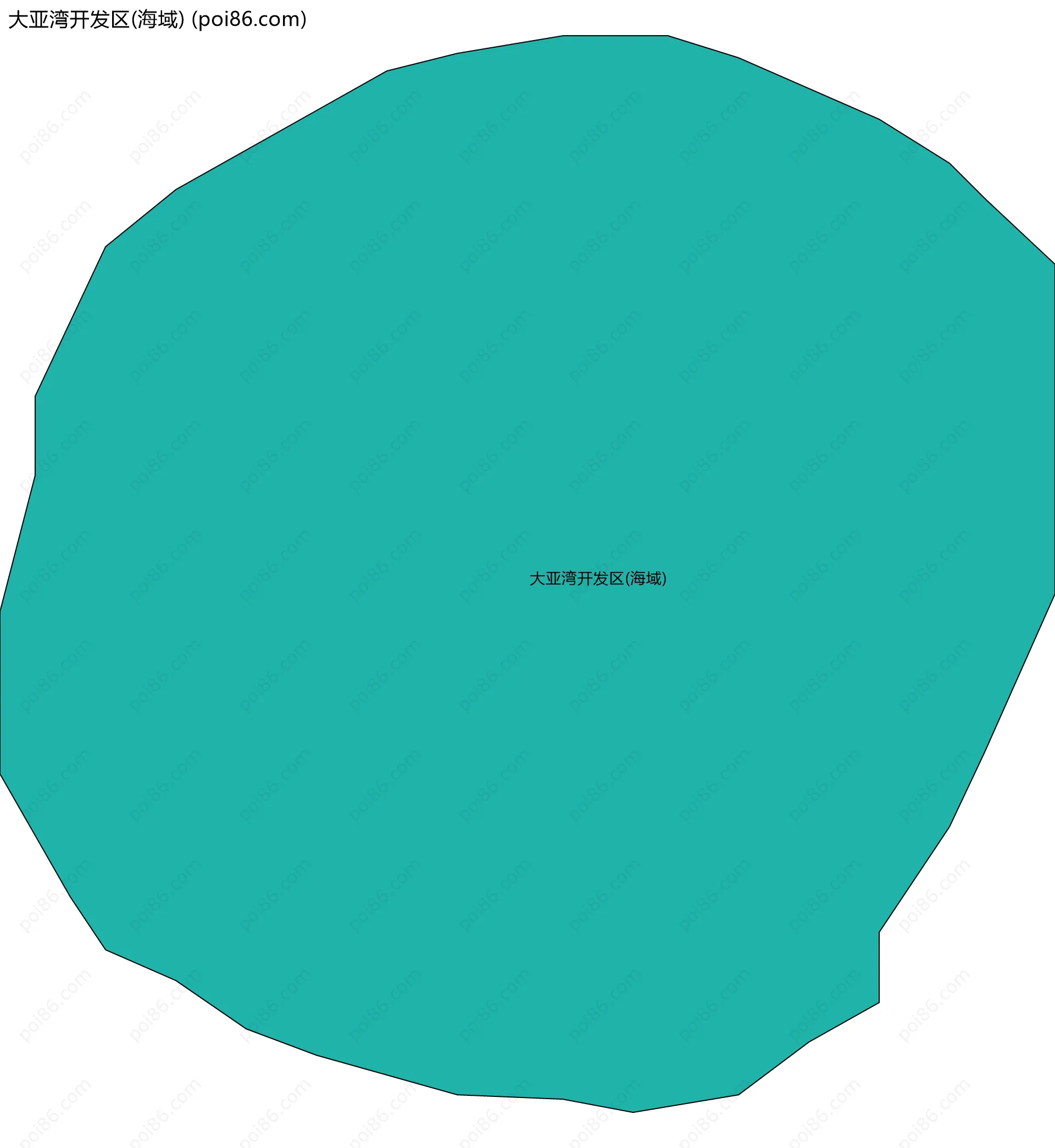 大亚湾开发区(海域)边界地图