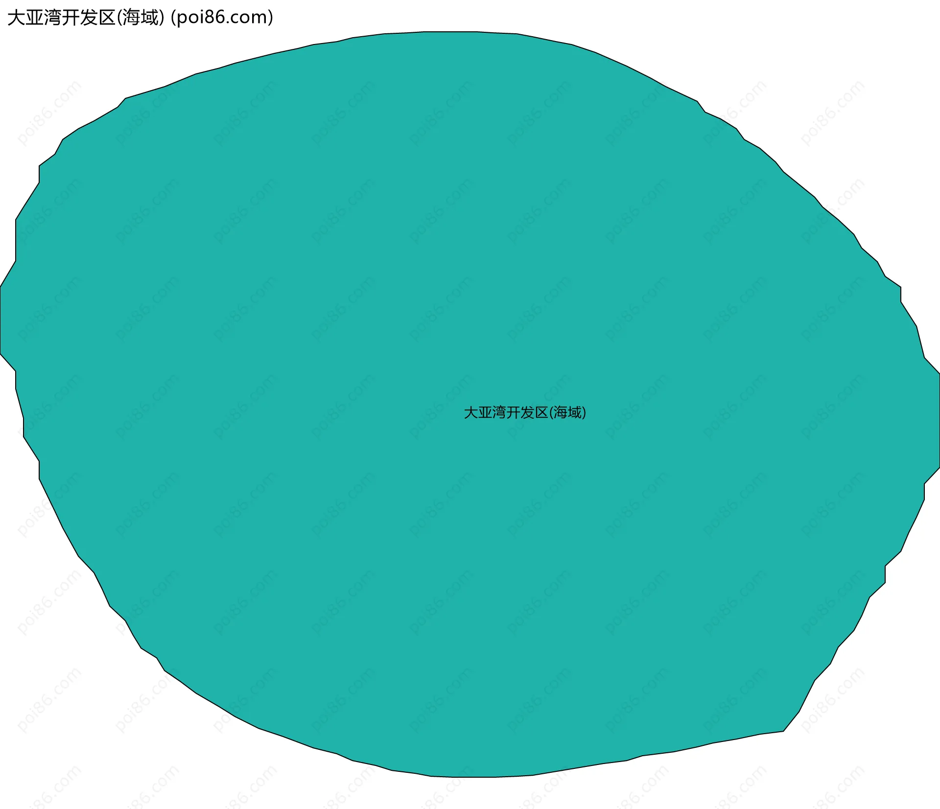 大亚湾开发区(海域)边界地图