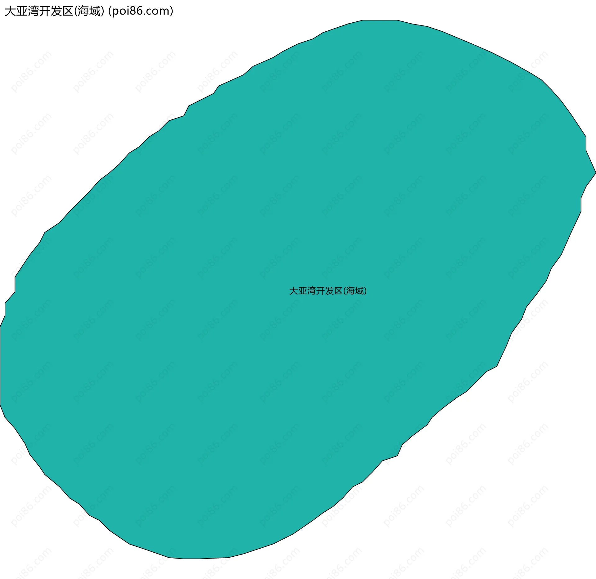 大亚湾开发区(海域)边界地图