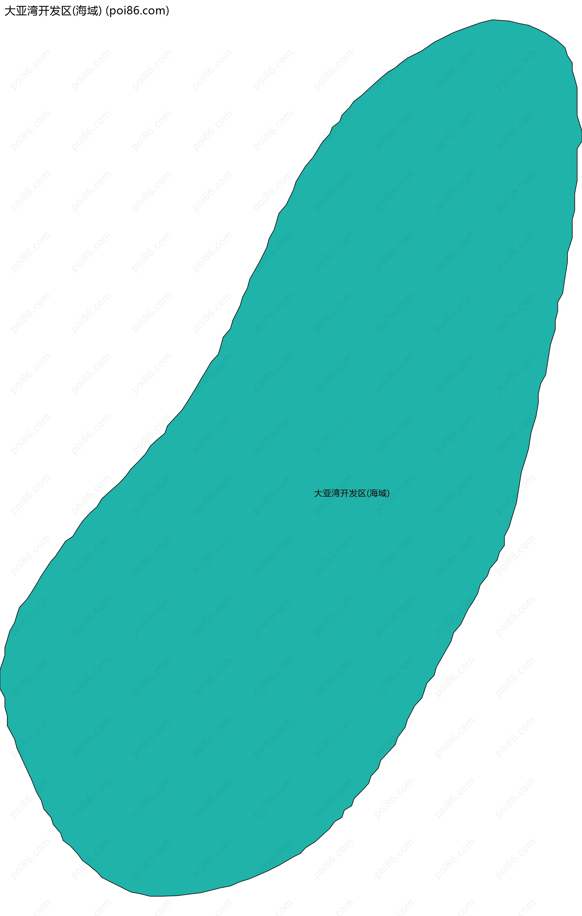 大亚湾开发区(海域)边界地图