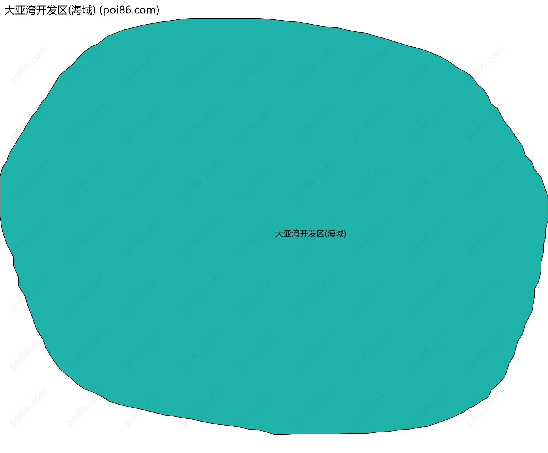 大亚湾开发区(海域)边界地图