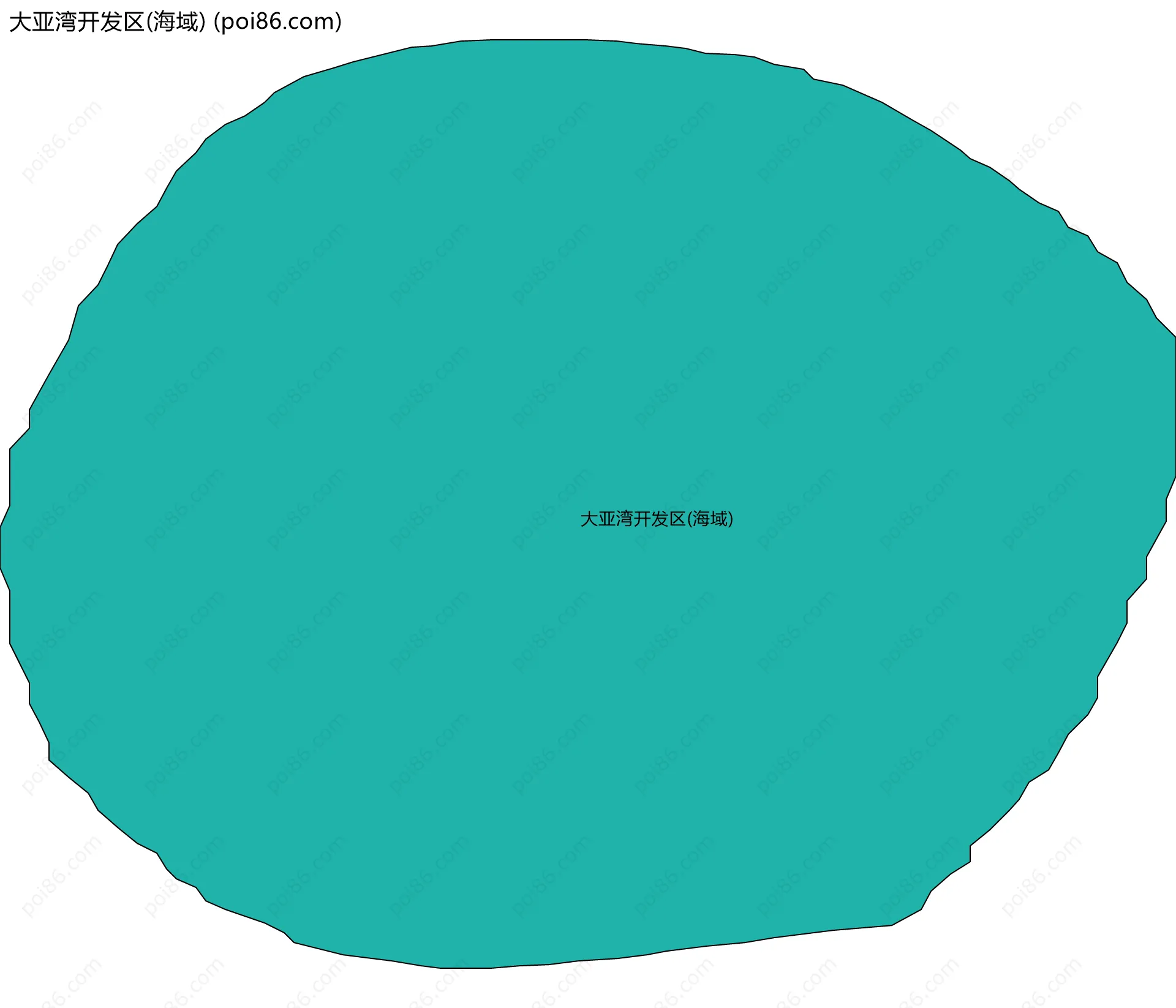 大亚湾开发区(海域)边界地图