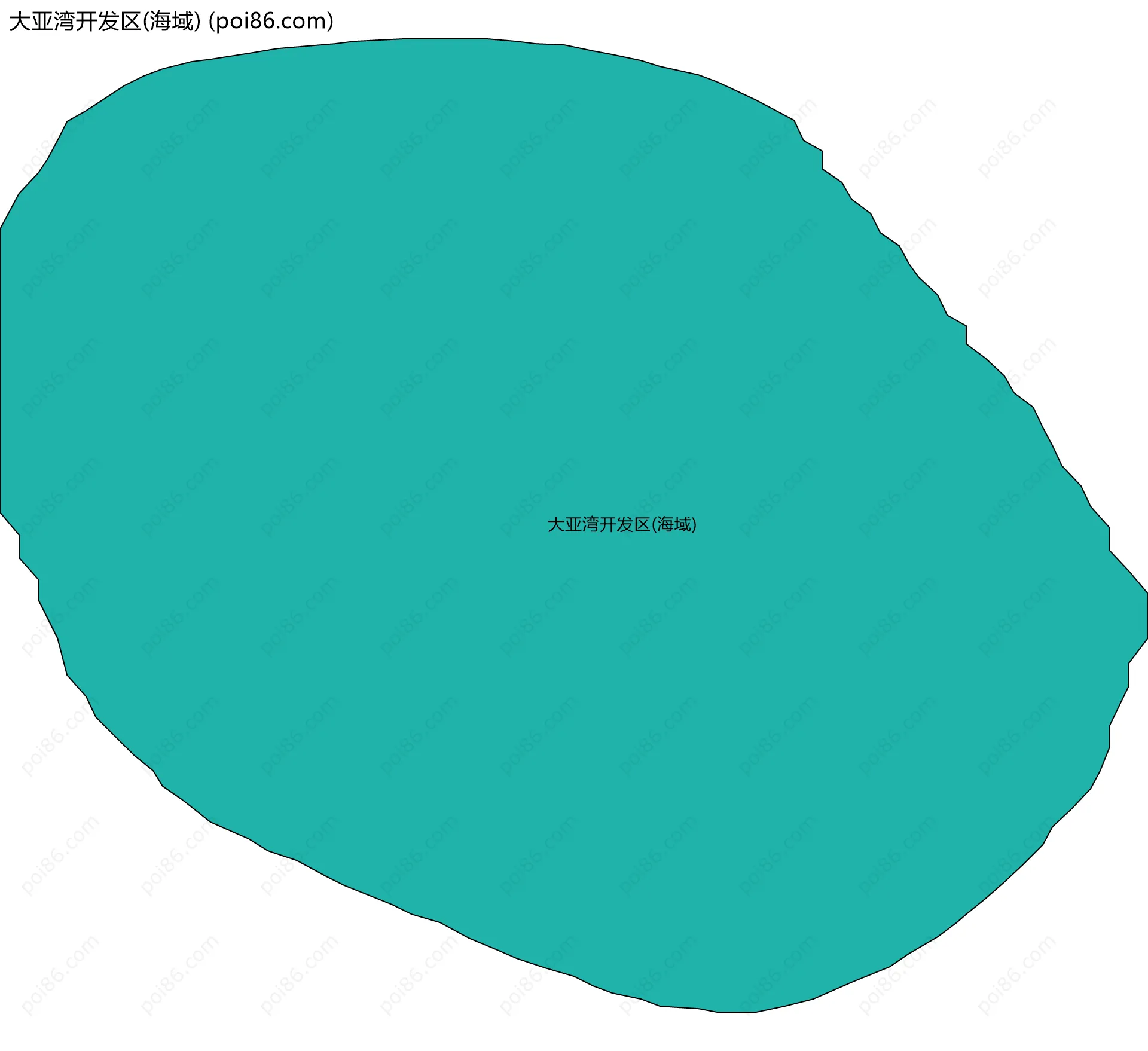 大亚湾开发区(海域)边界地图