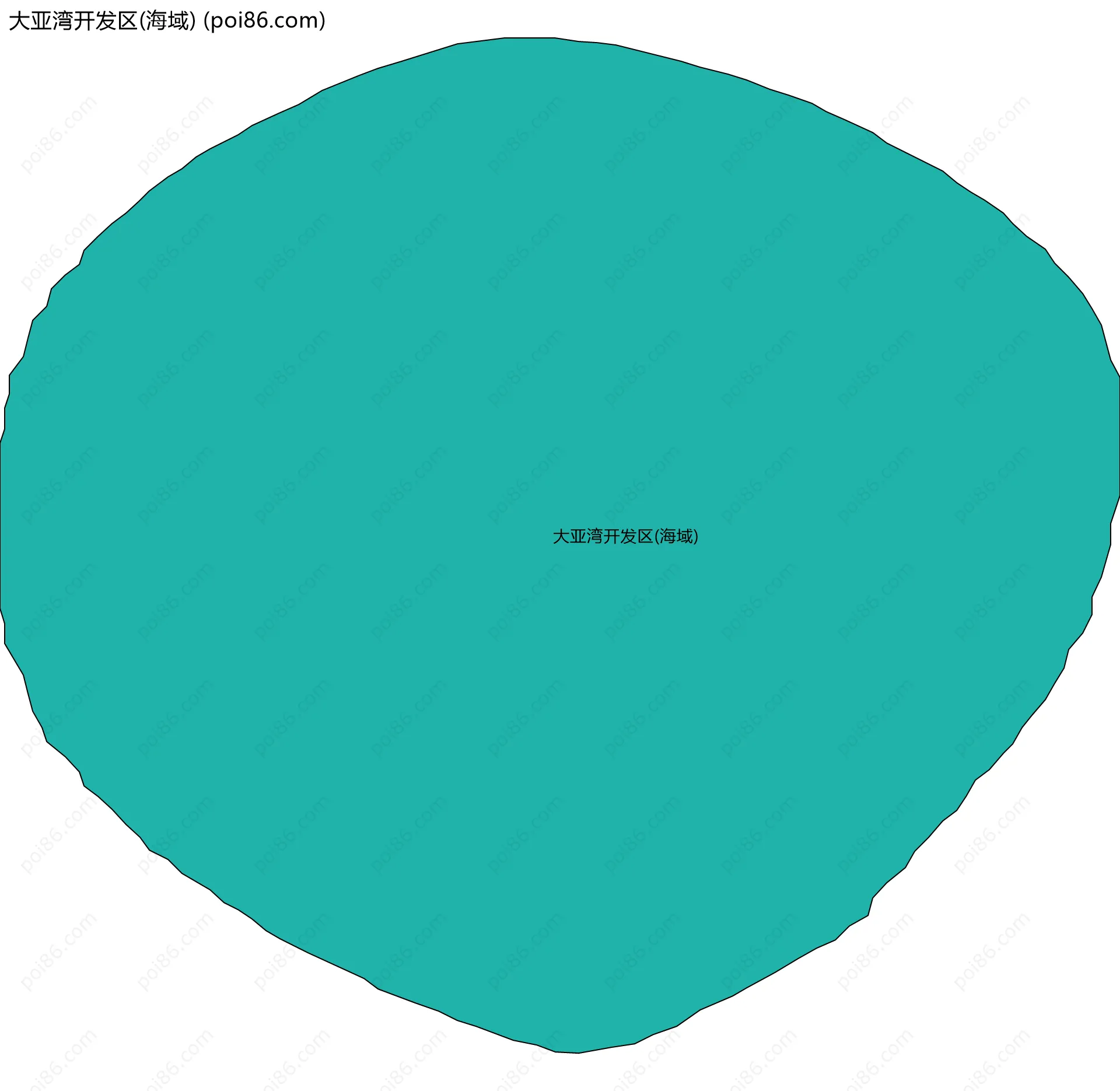 大亚湾开发区(海域)边界地图