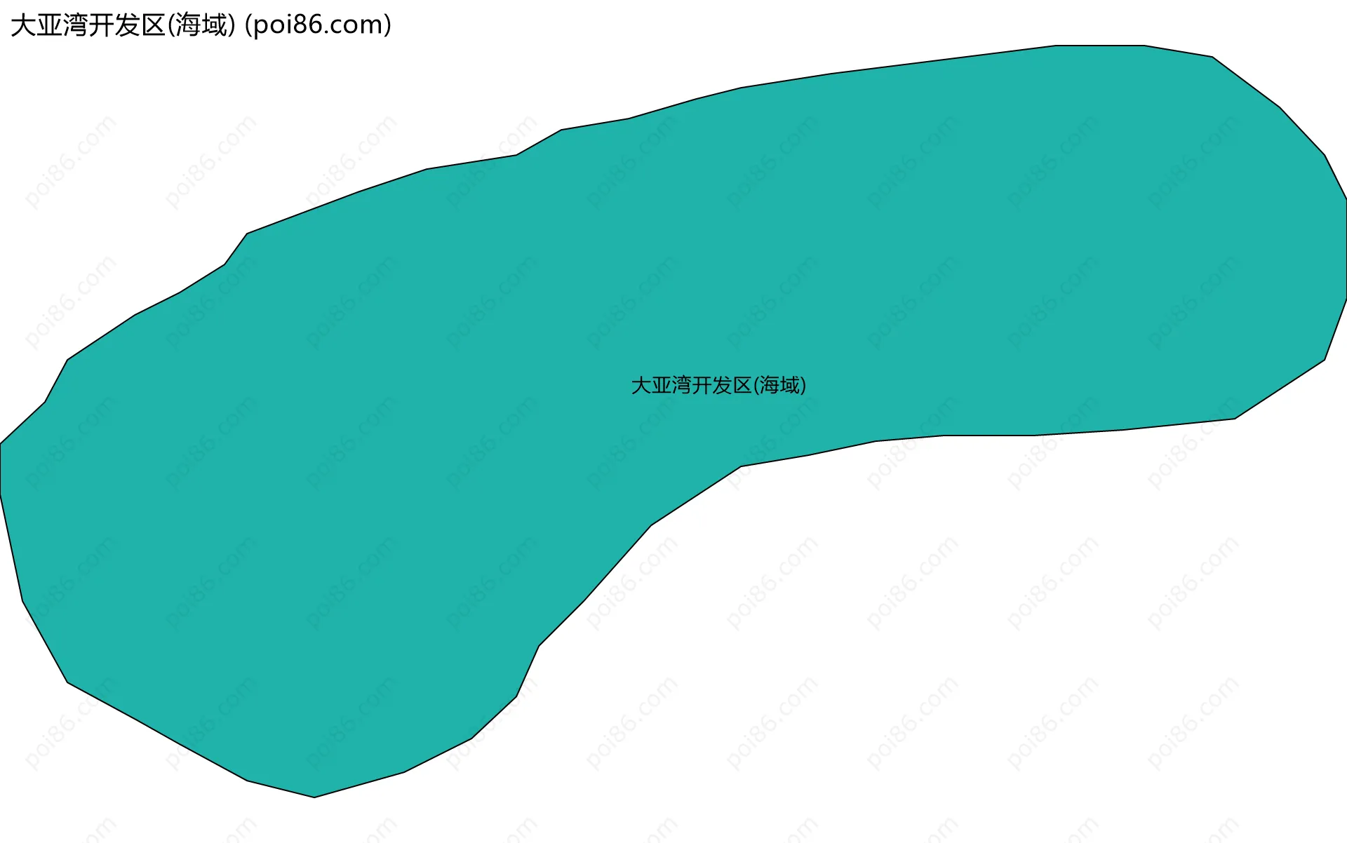 大亚湾开发区(海域)边界地图