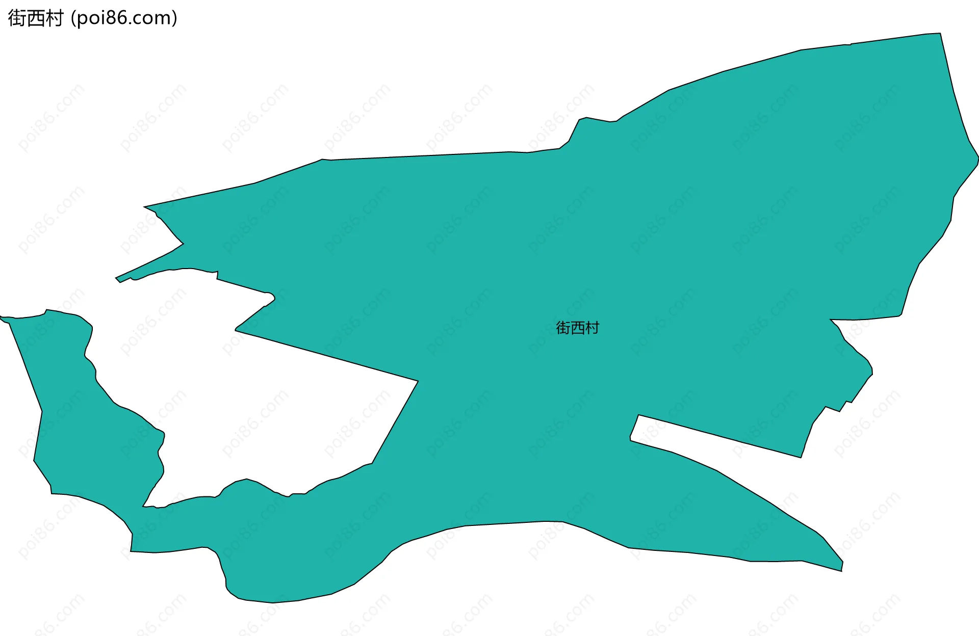 街西村边界地图