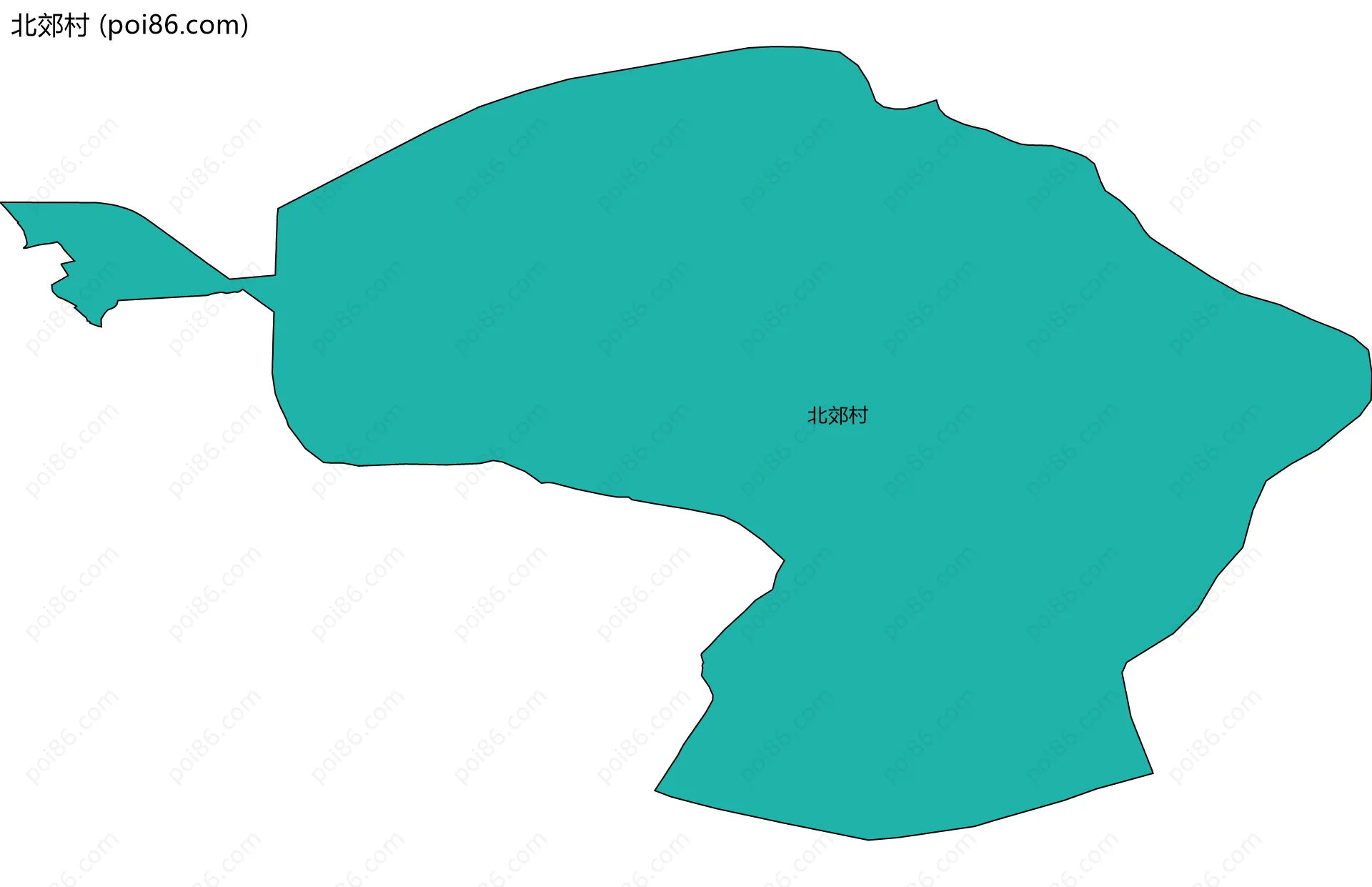 北郊村边界地图