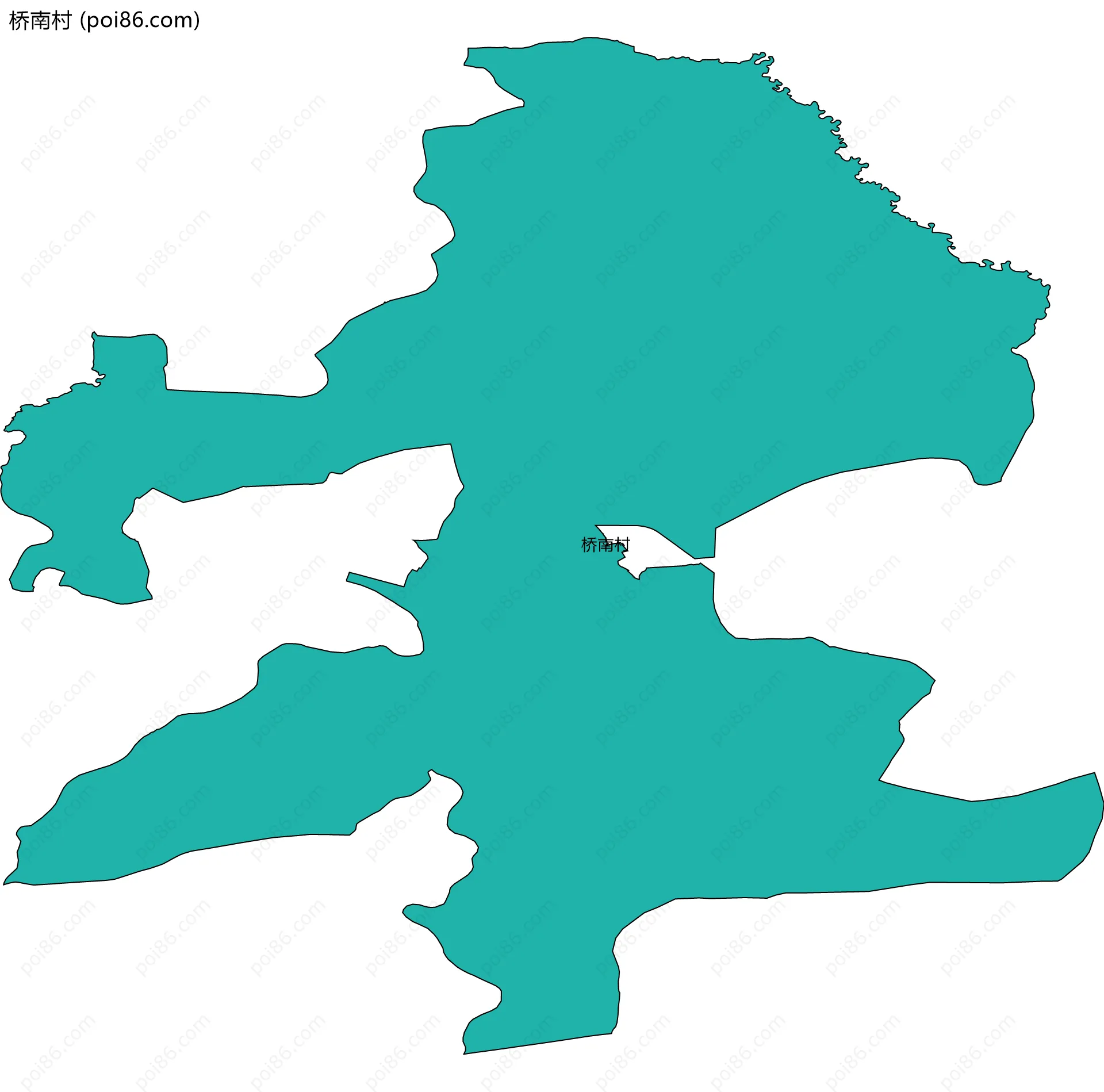 桥南村边界地图