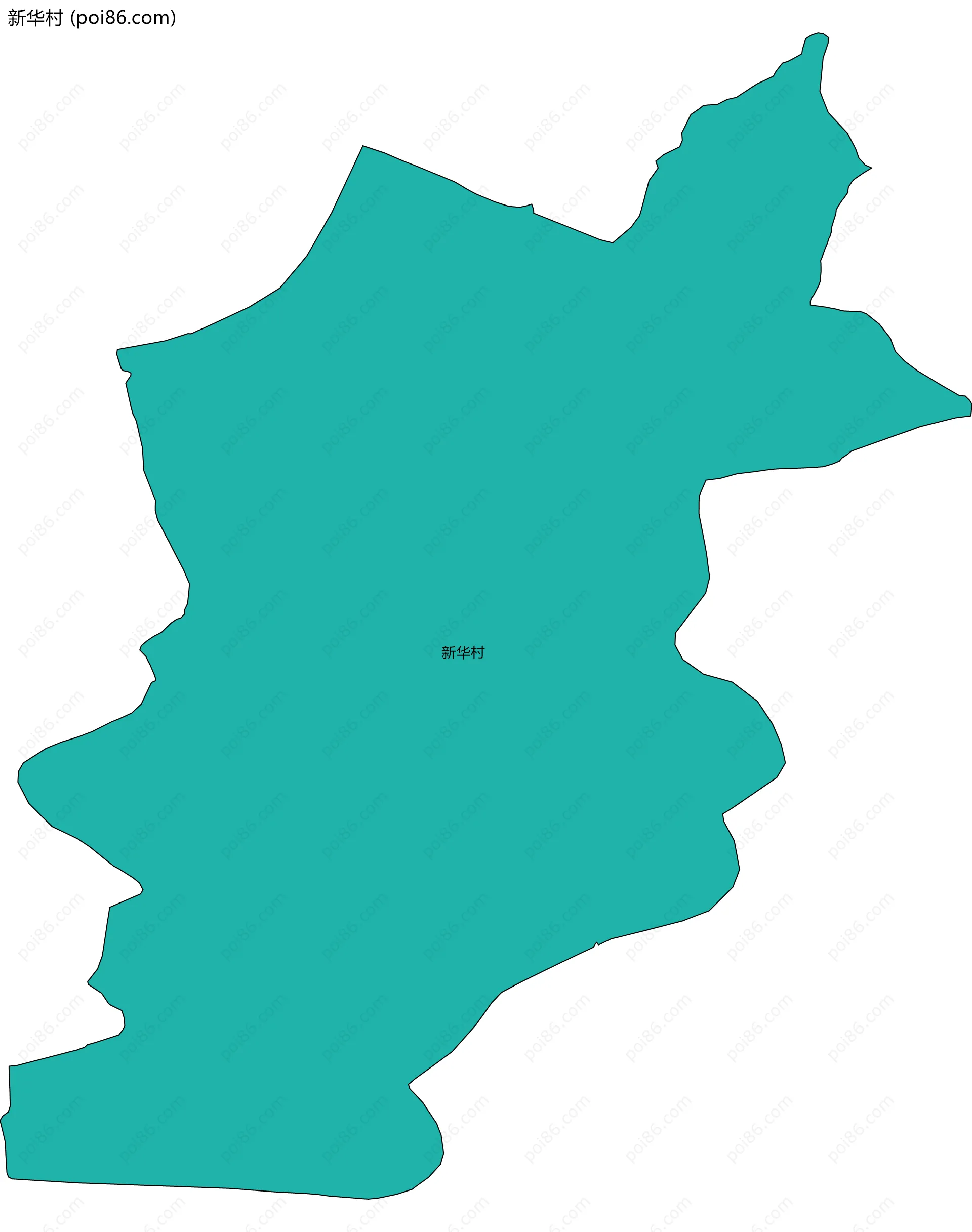 新华村边界地图