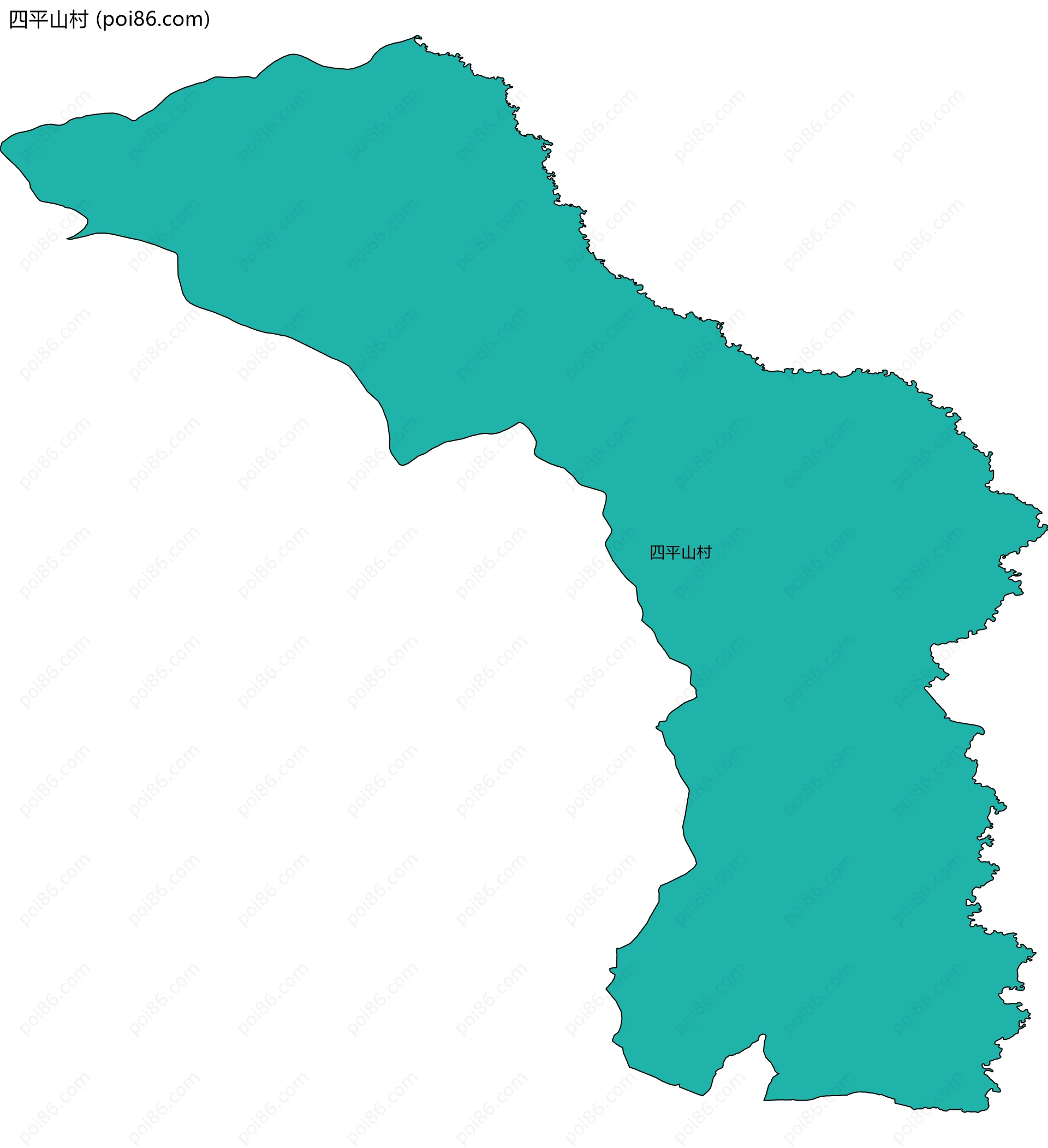 四平山村边界地图