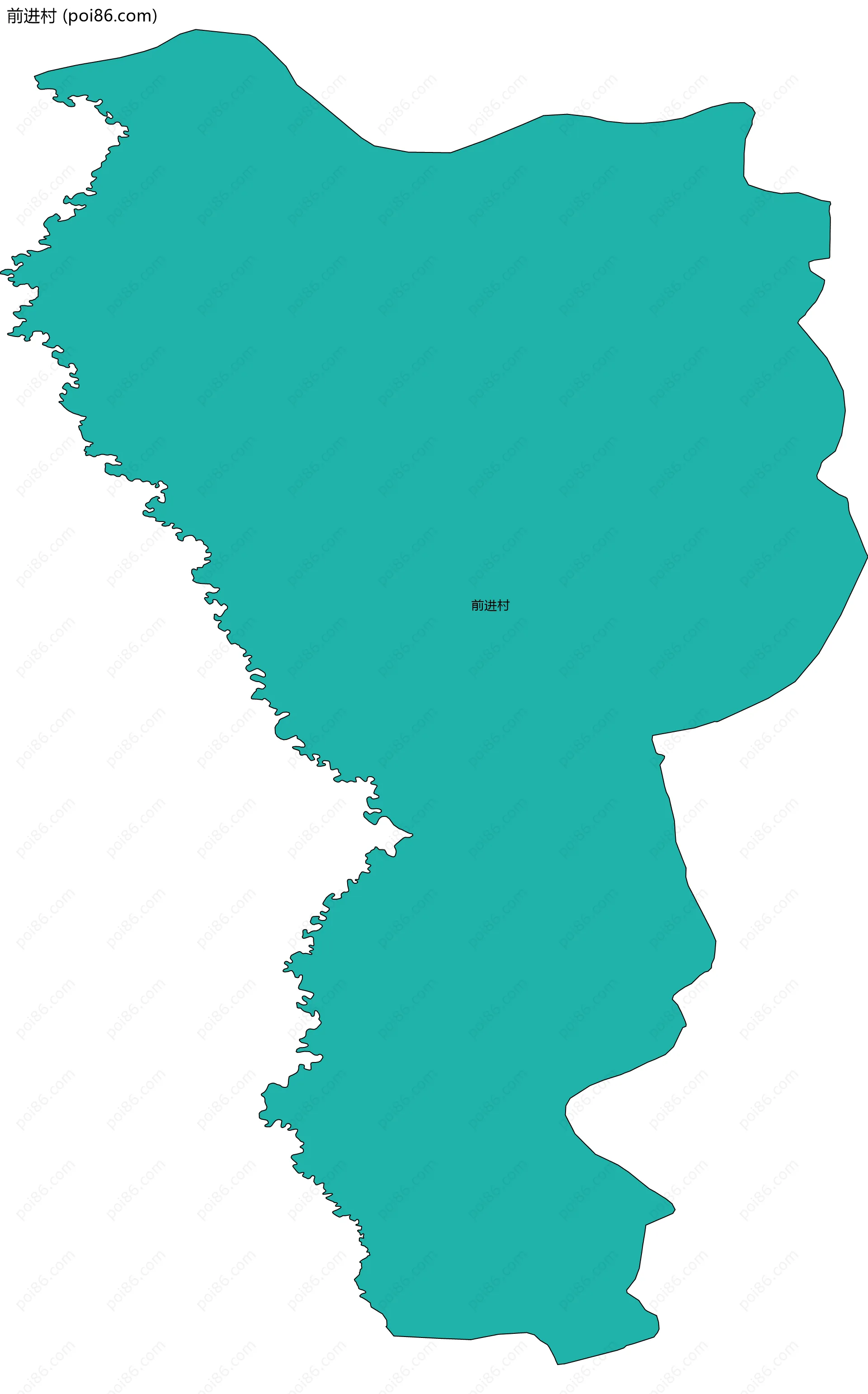 前进村边界地图