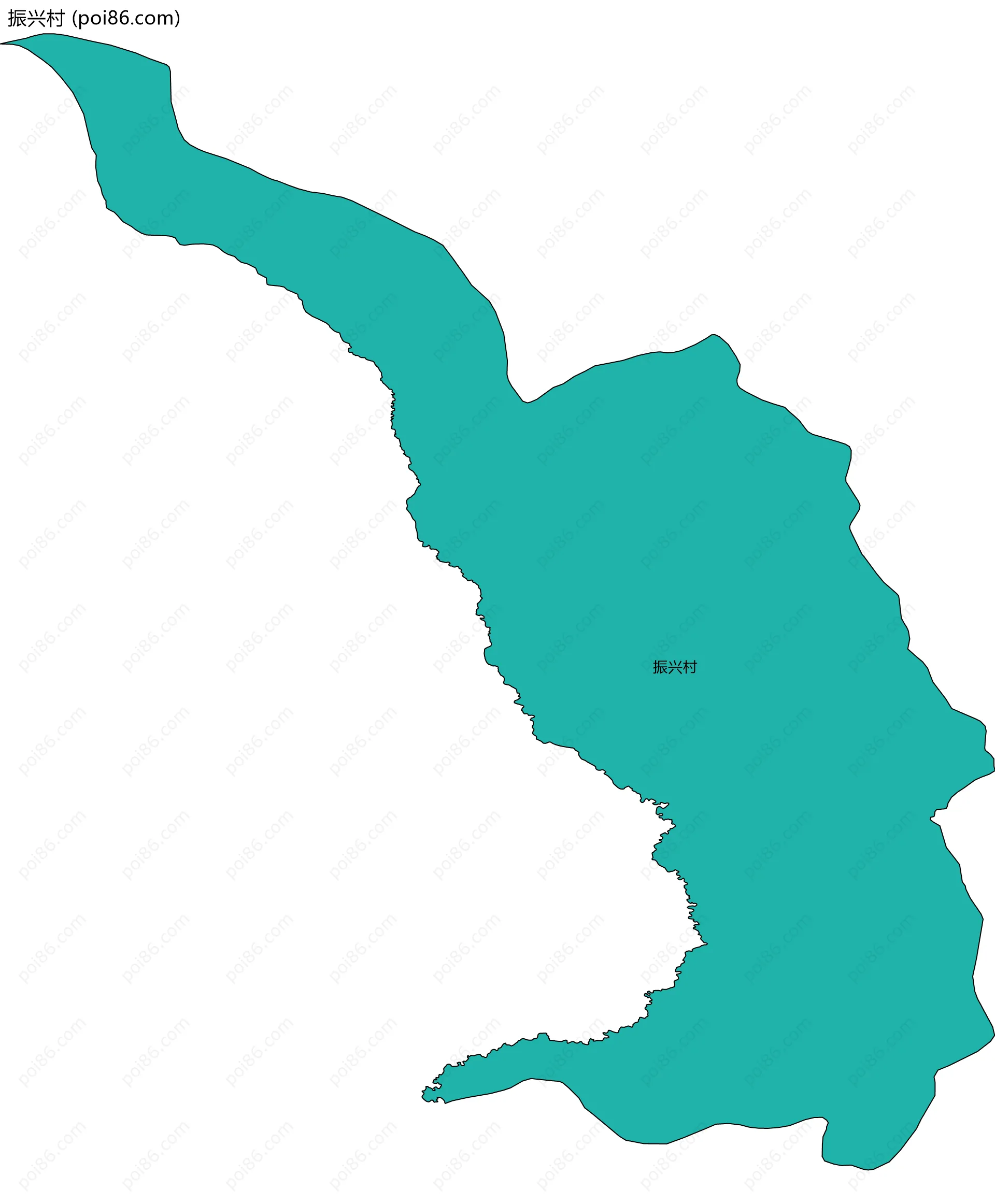 振兴村边界地图