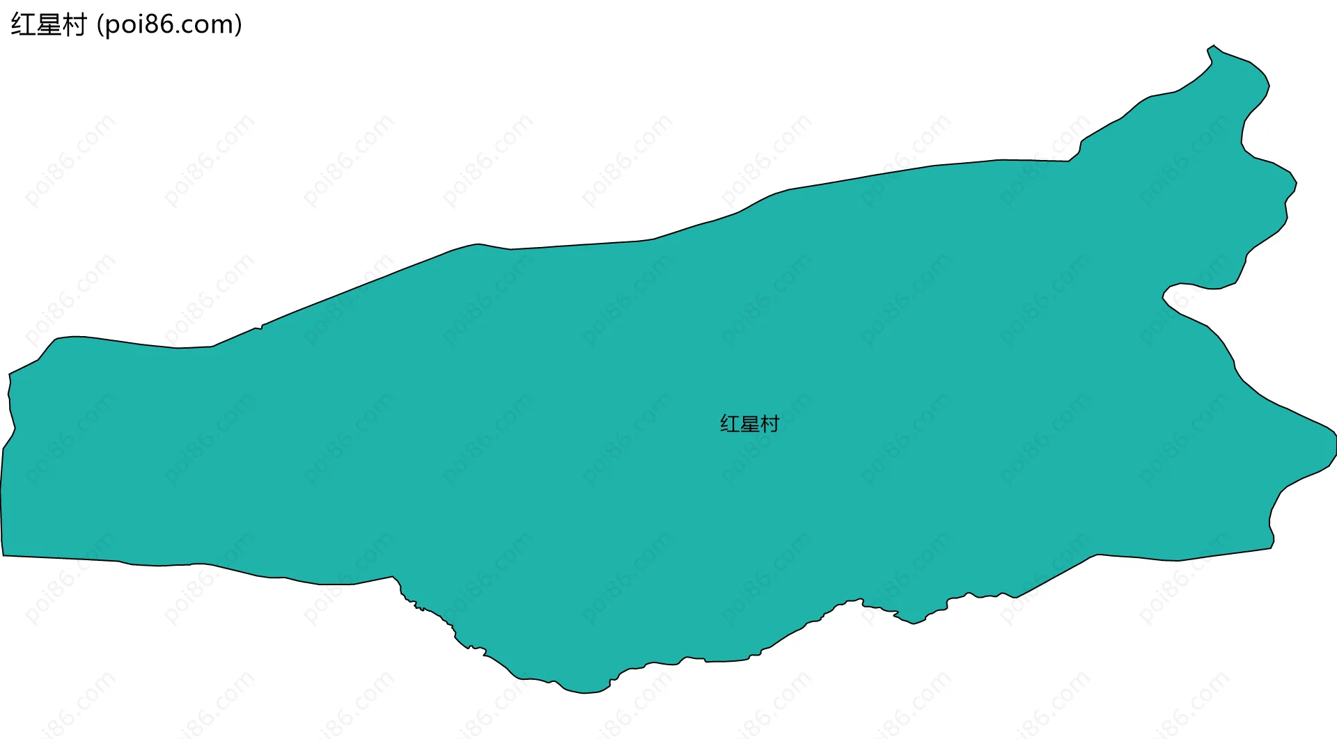 红星村边界地图