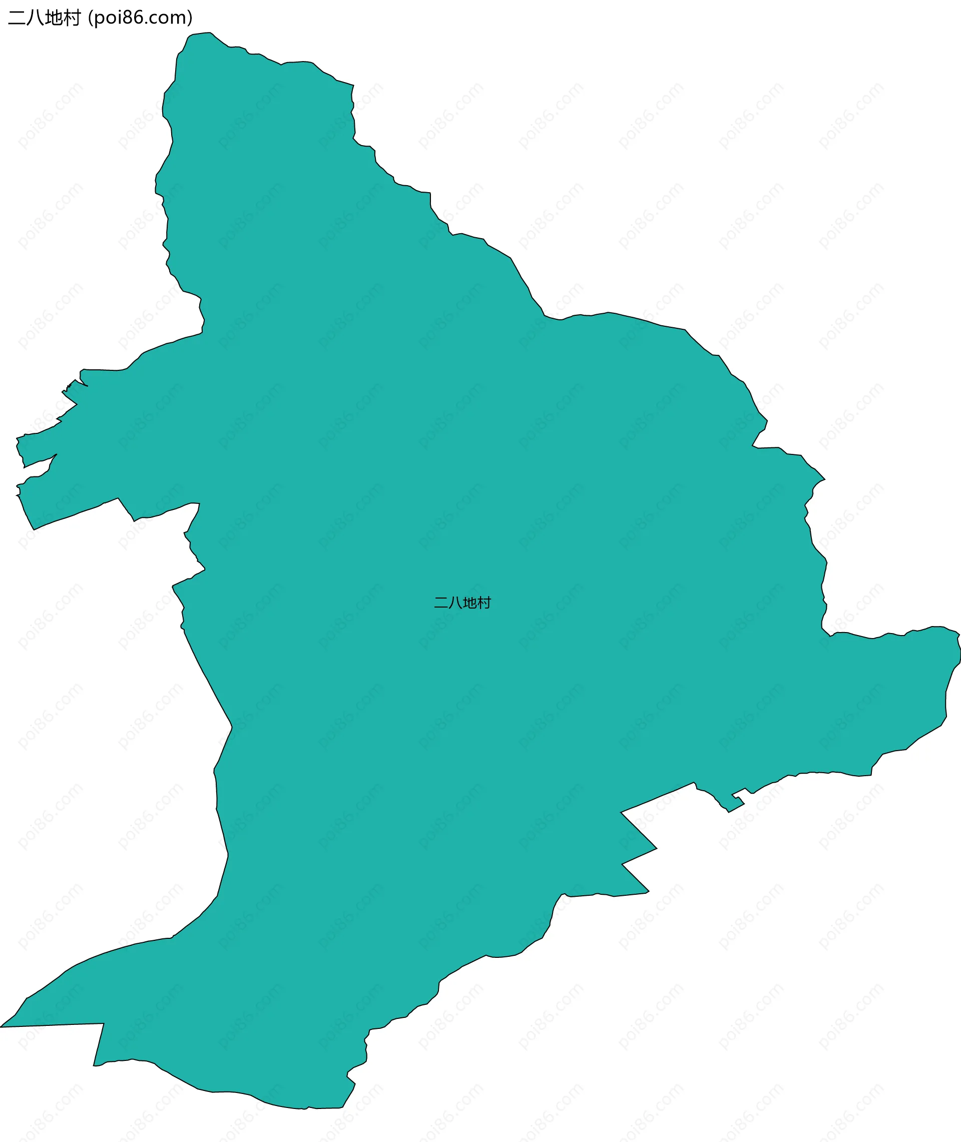 二八地村边界地图