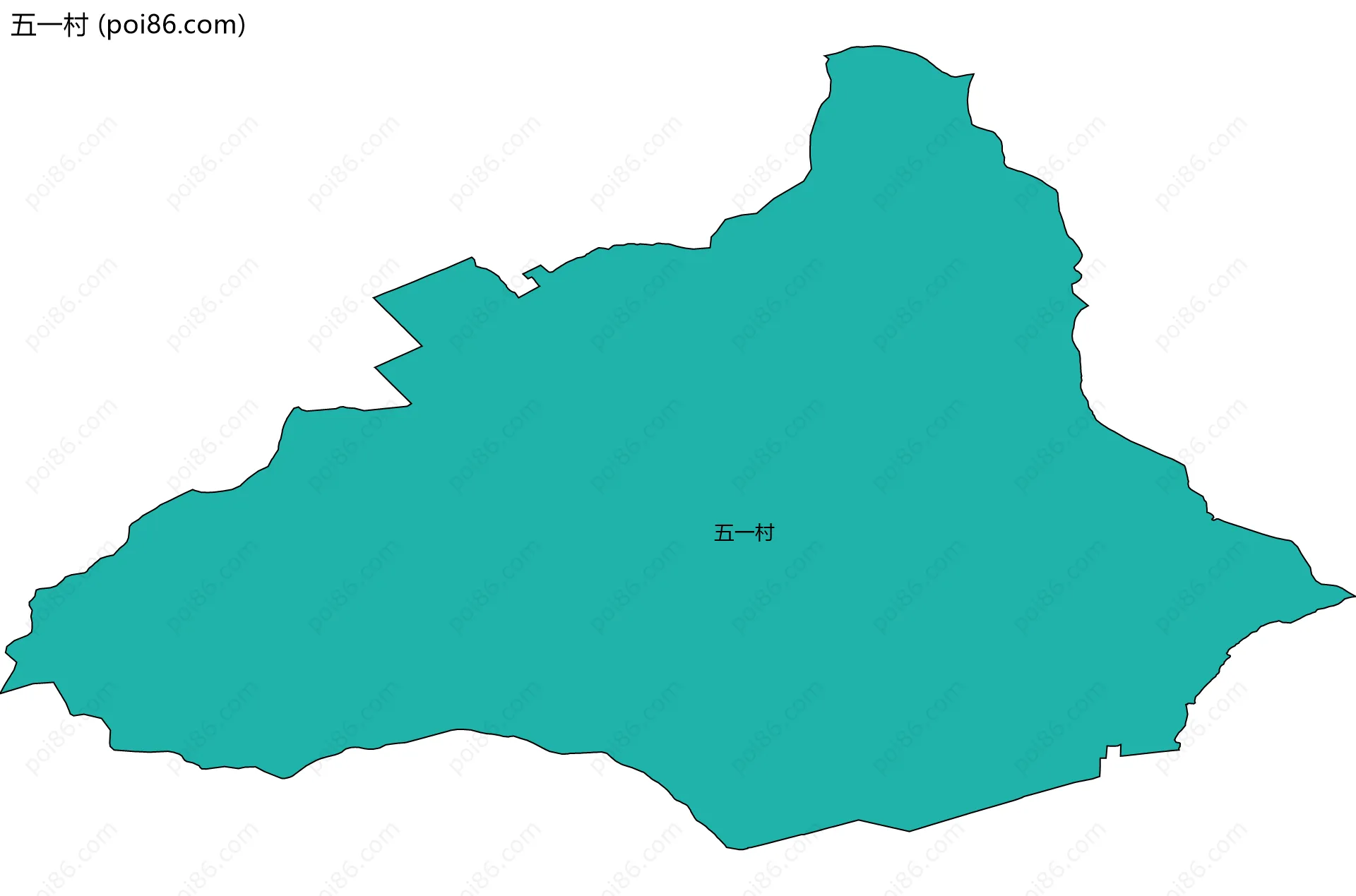 五一村边界地图