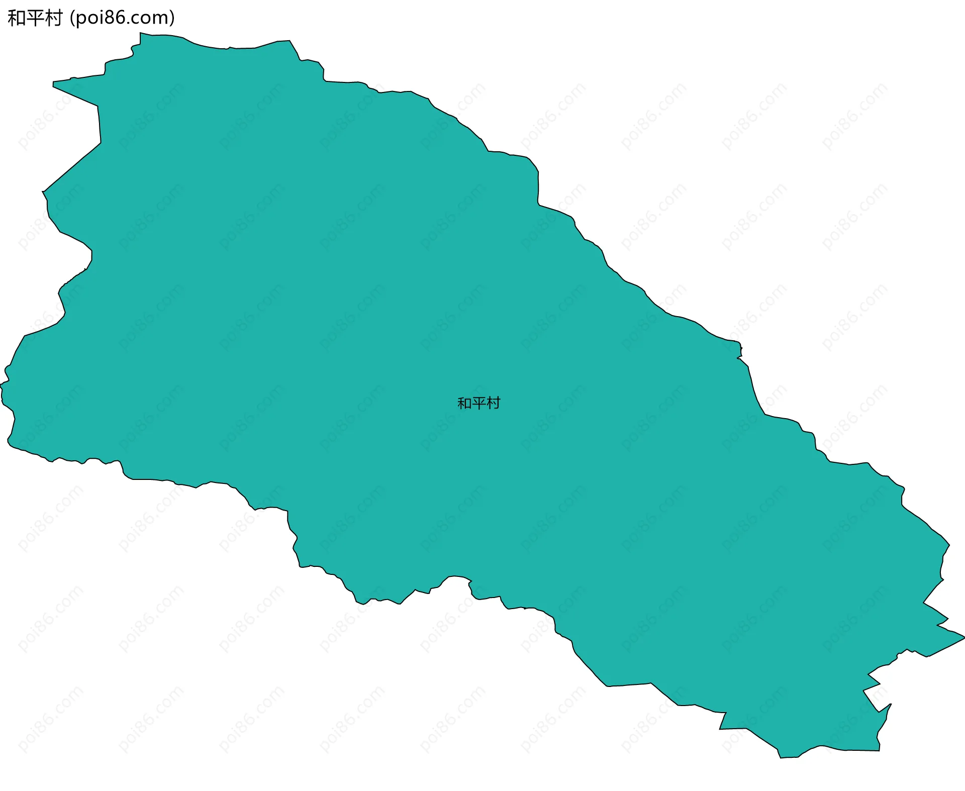 和平村边界地图