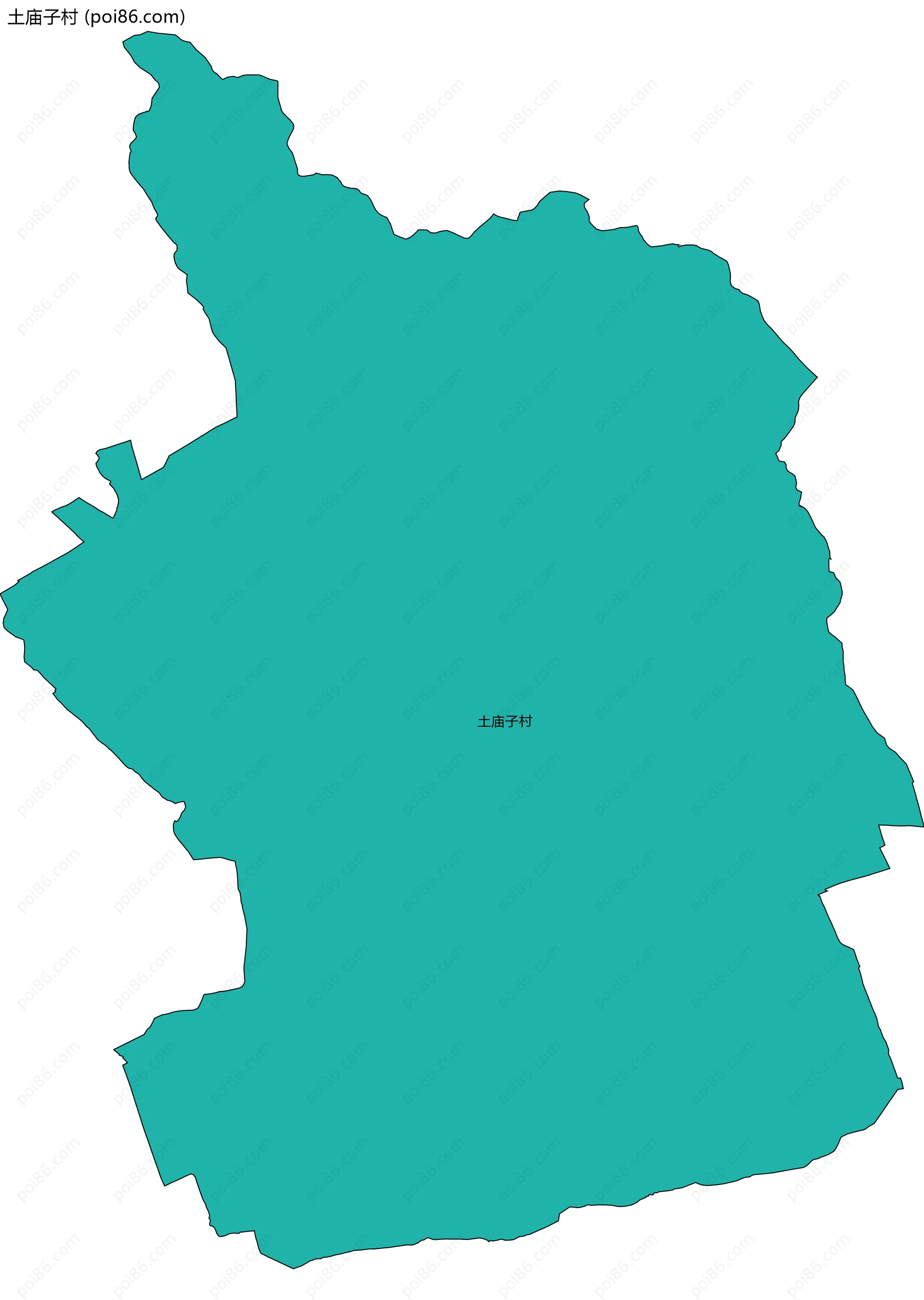 土庙子村边界地图