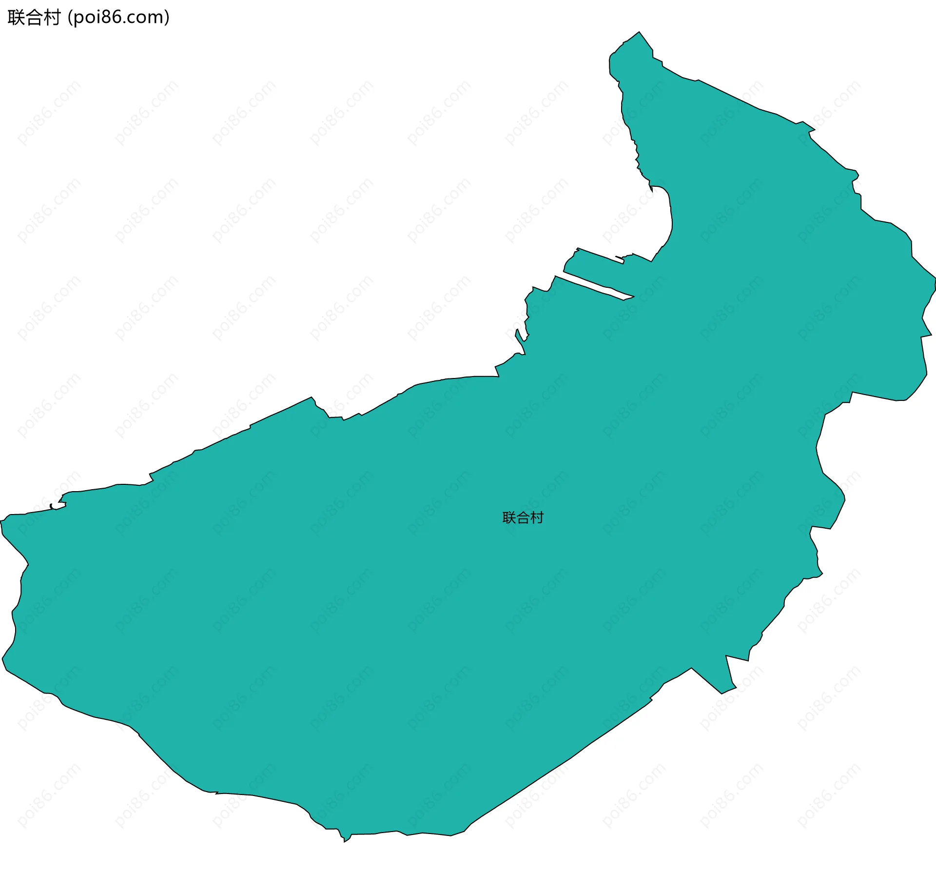 联合村边界地图