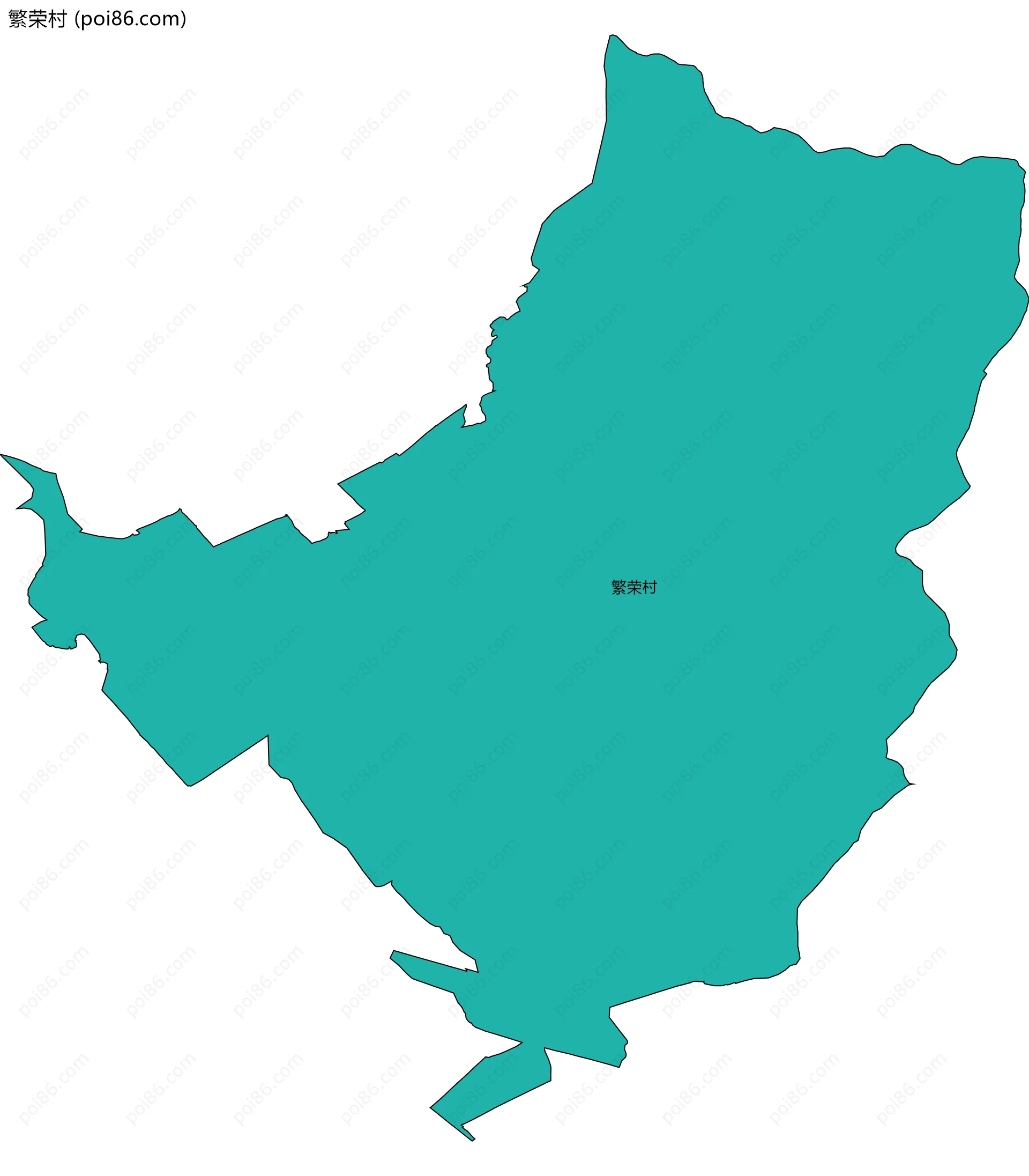 繁荣村边界地图