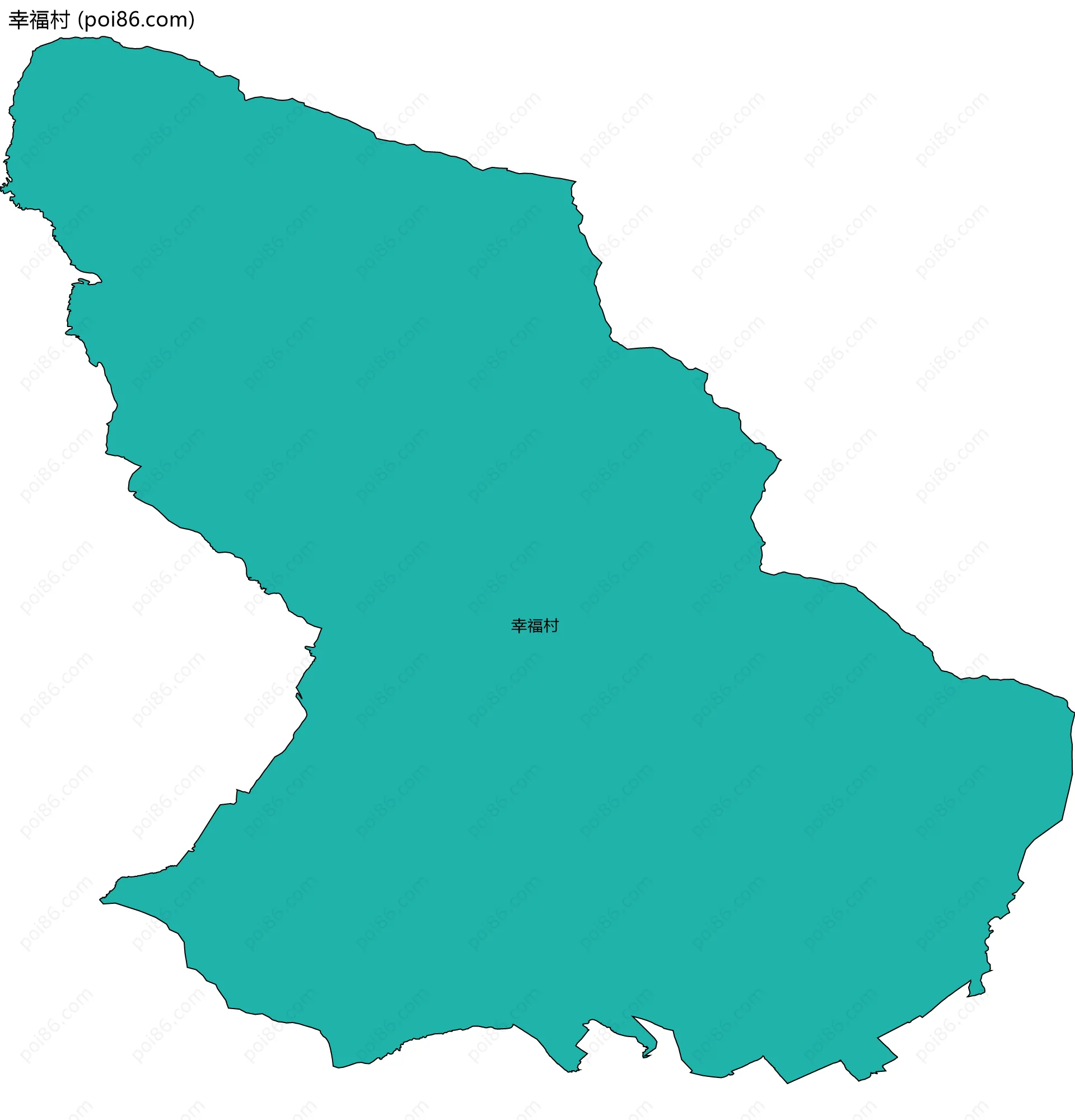 幸福村边界地图