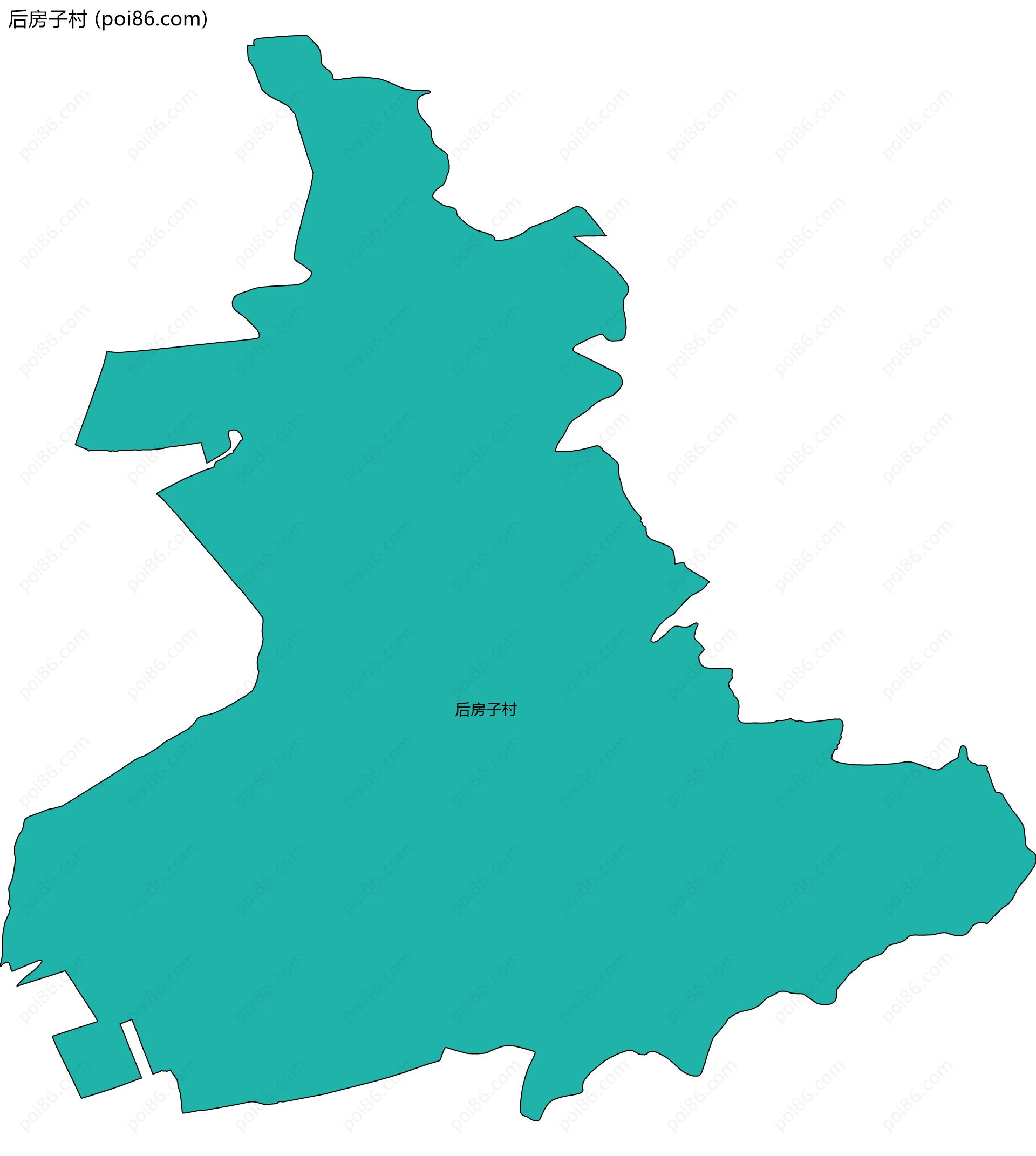 后房子村边界地图