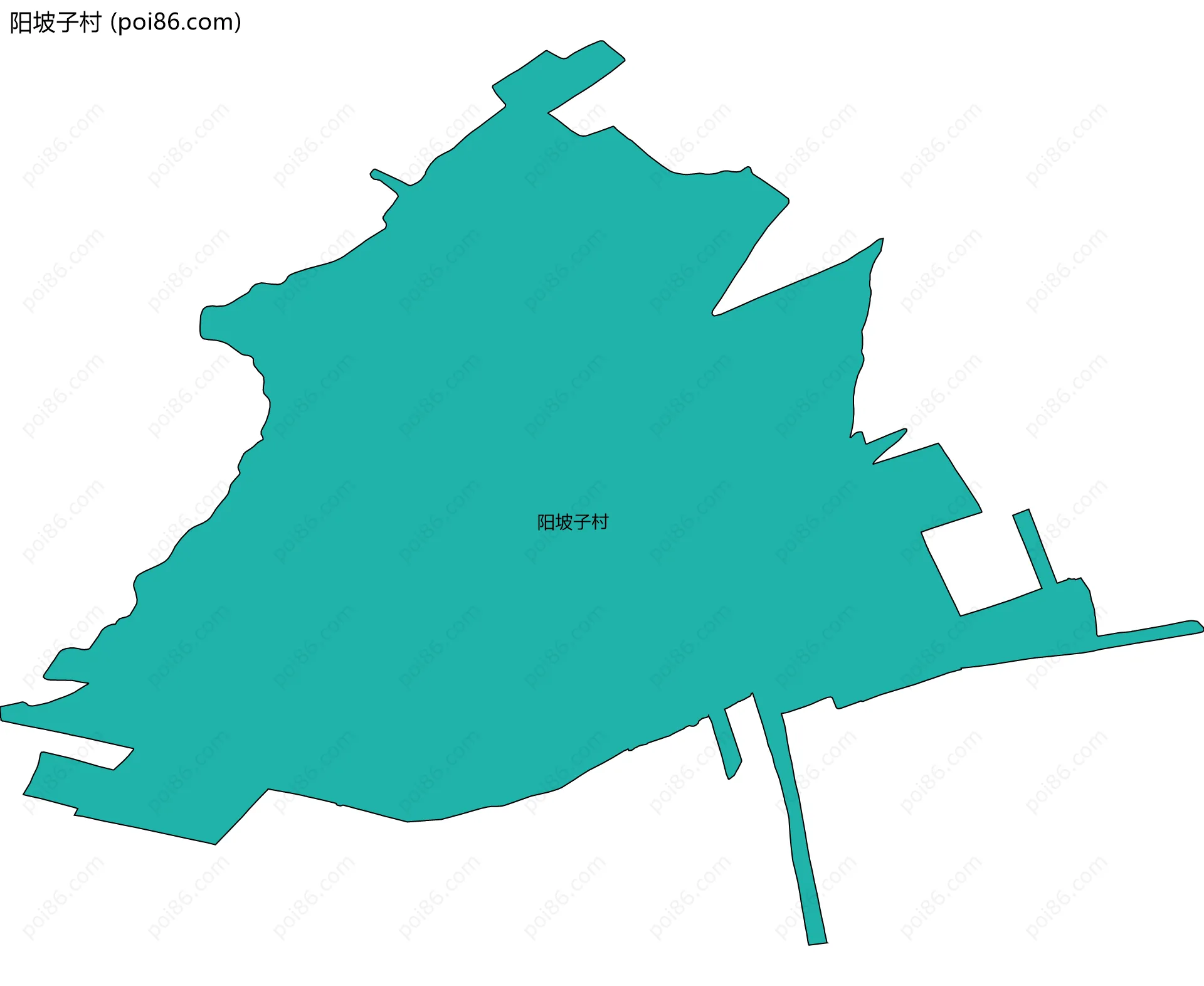 阳坡子村边界地图