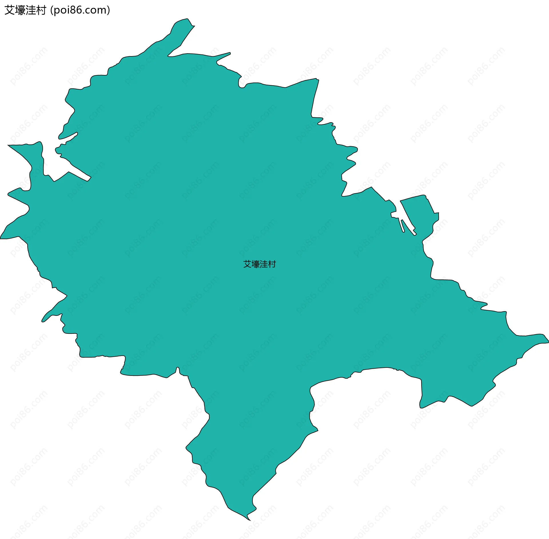 艾壕洼村边界地图